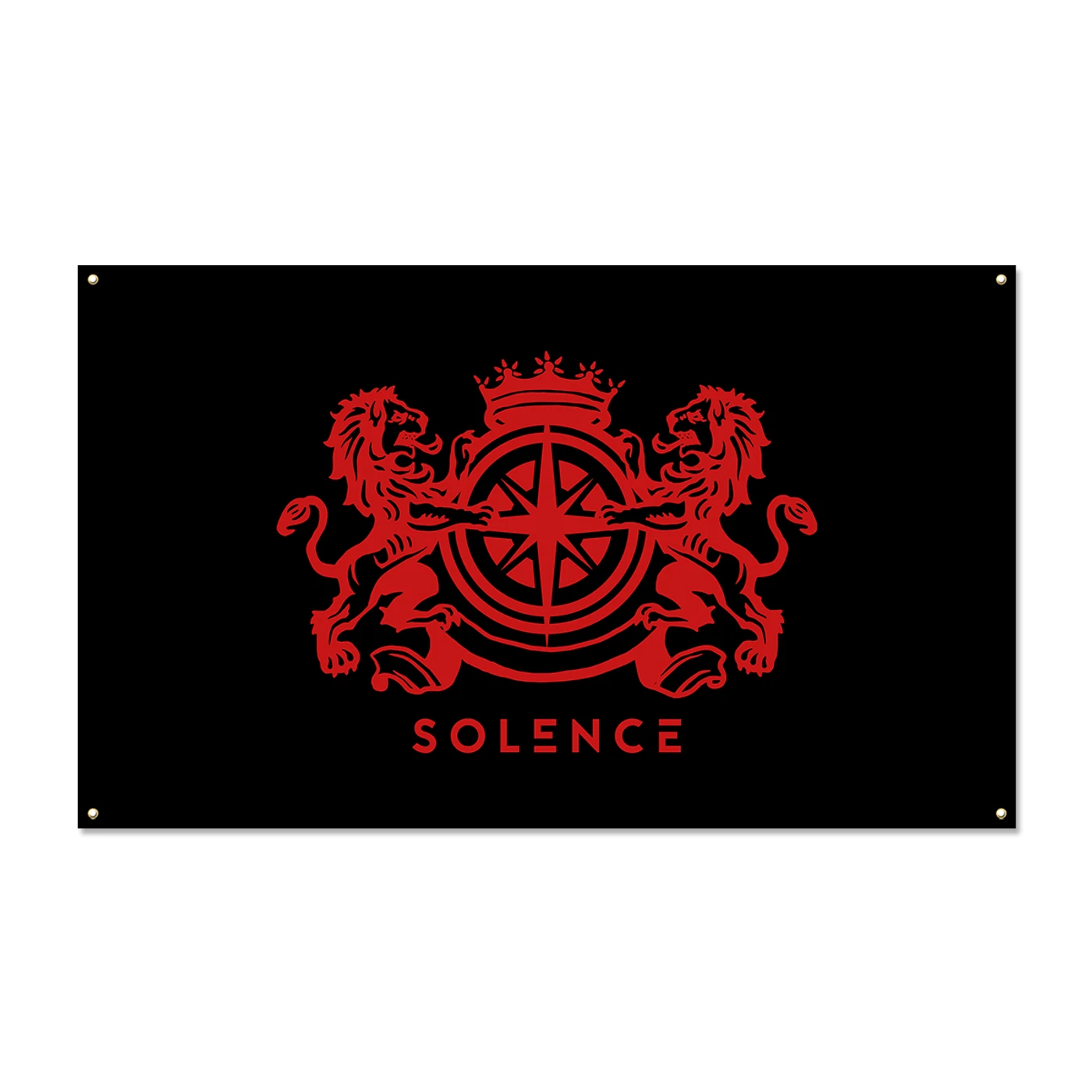 Solence Deafening Emblem Flag (Black)