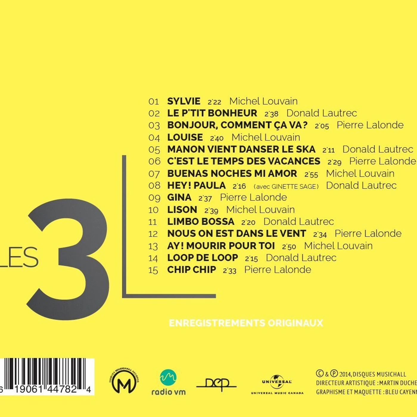 Donald Lautrec Artistes variés / Les 3 L : Louvain, Lautrec, Lalonde - CD
