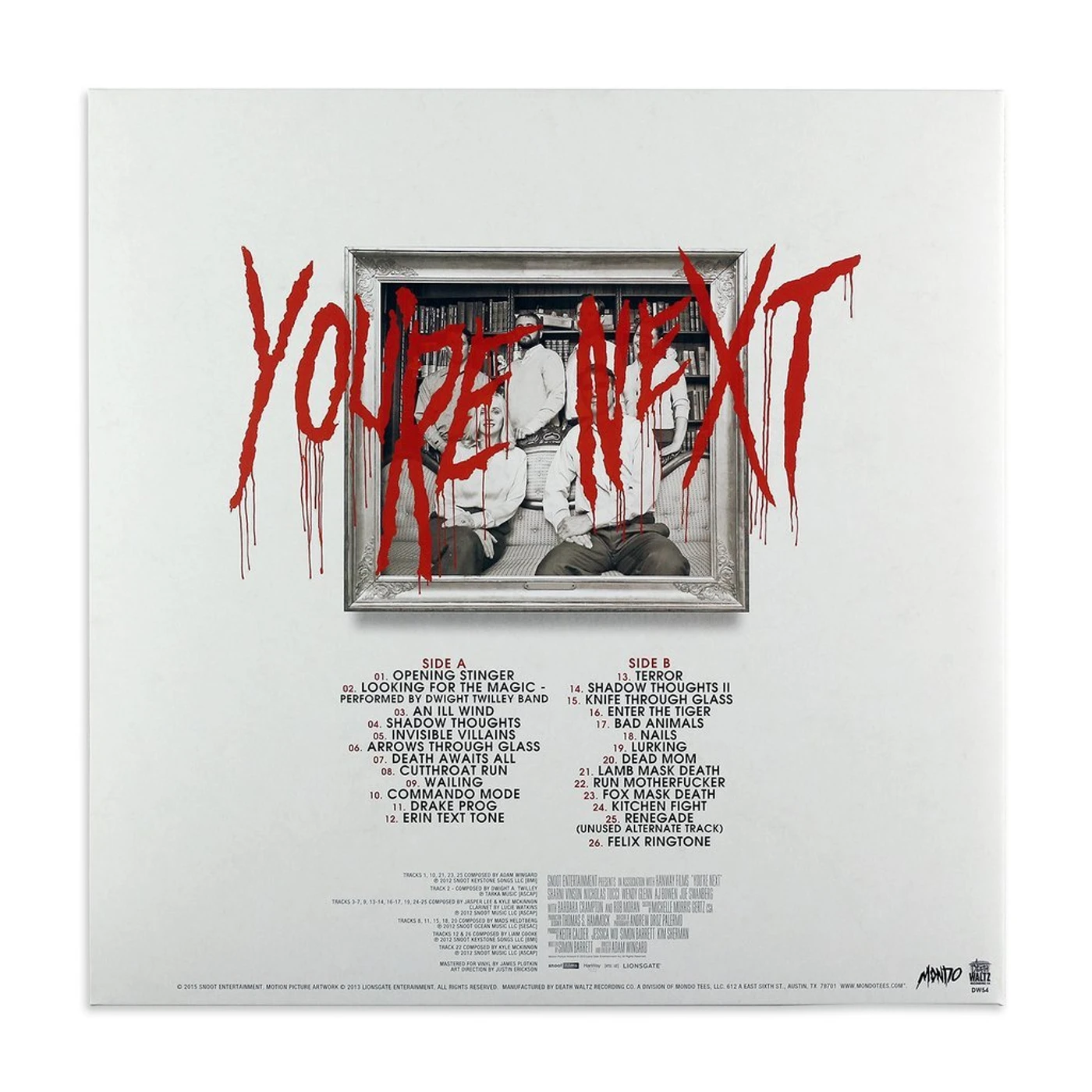 Adam Wingard You're Next / Original Motion Picture Soundtrack - LP Vinyl