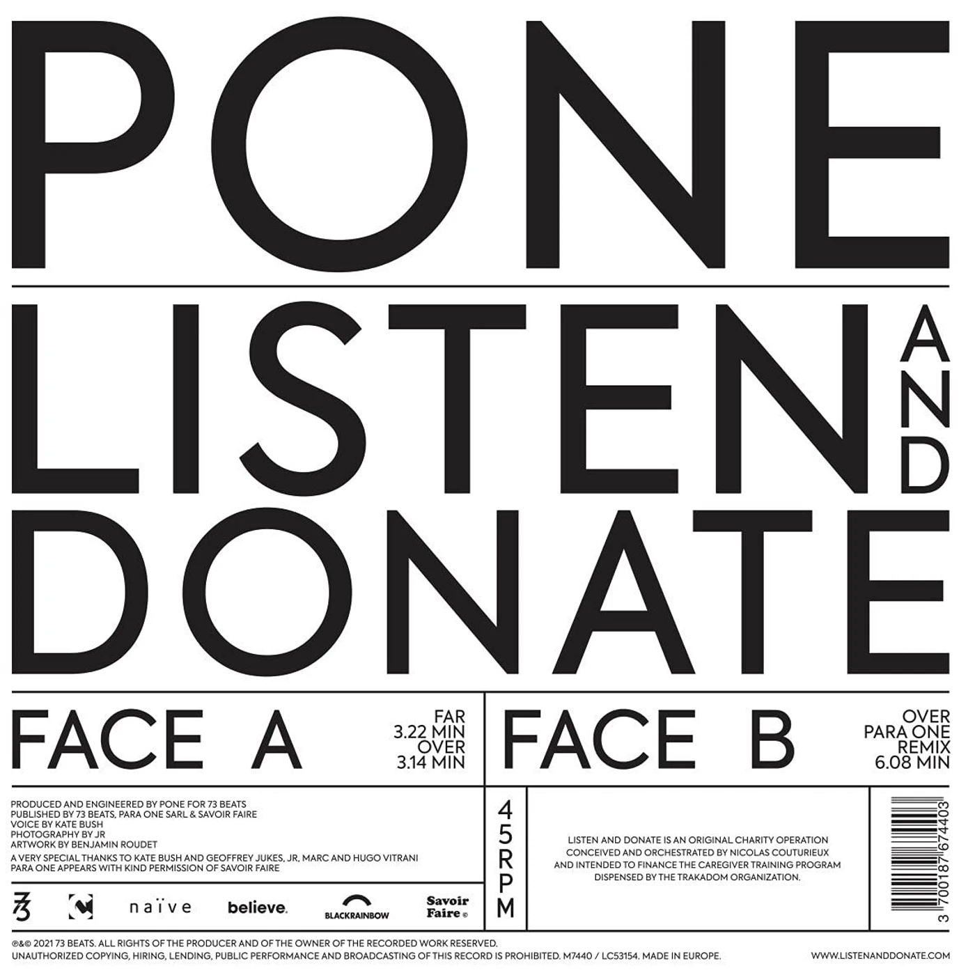 Pone / Listen and Donate (EP) - 12" Picture Disc (Vinyl)