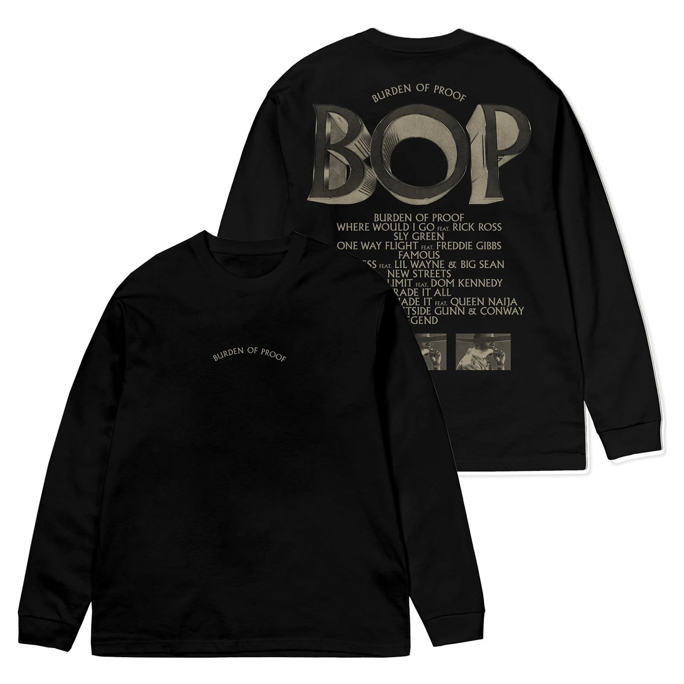 Benny The Butcher Burden Of Proof - Black Long Sleeve