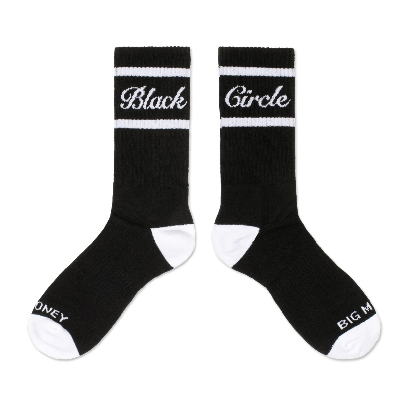Money Man Black Circle Athletic Socks (Black)