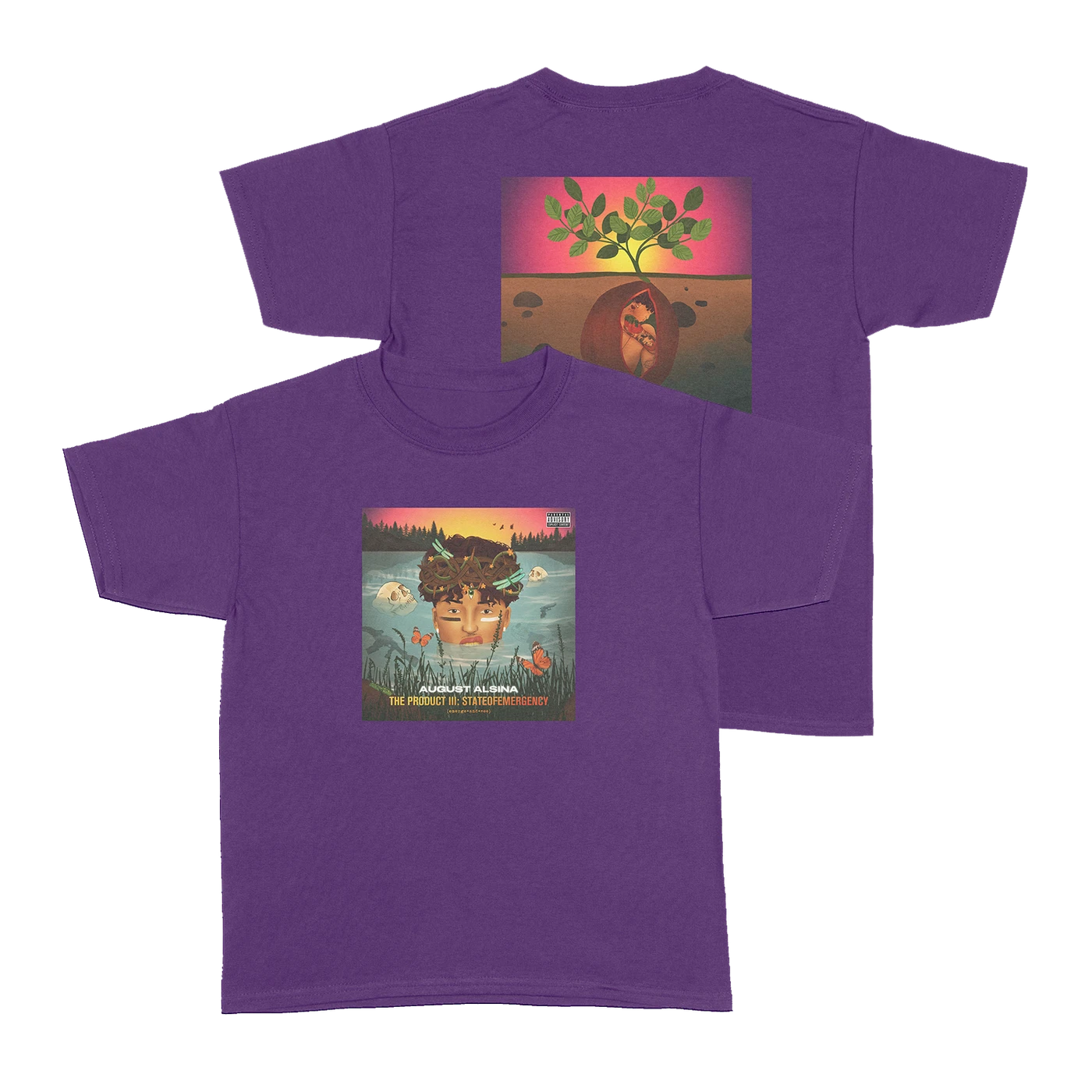 August Alsina Emerge & See Purple Short Sleeve + Download