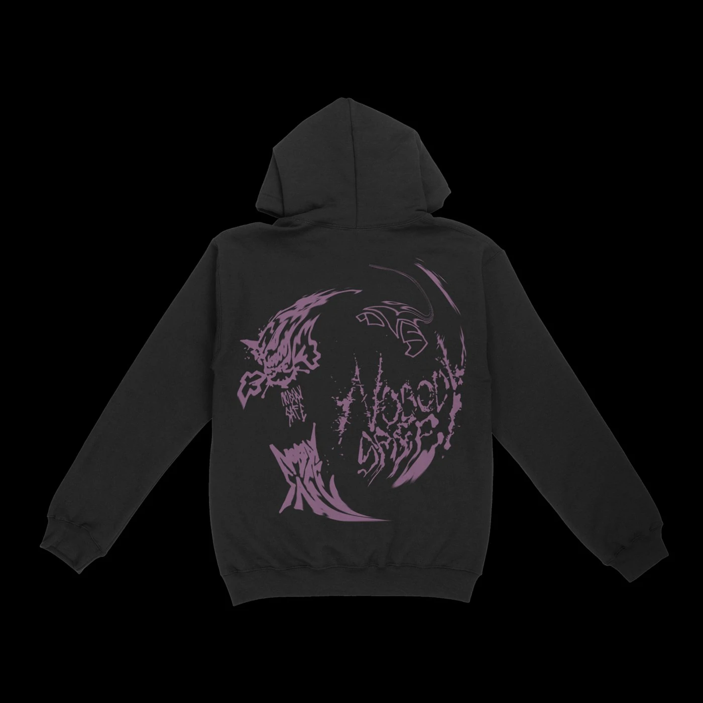 Rich The Kid & NBA YoungBoy Green & Purple Graffiti Pullover Black Hoodie