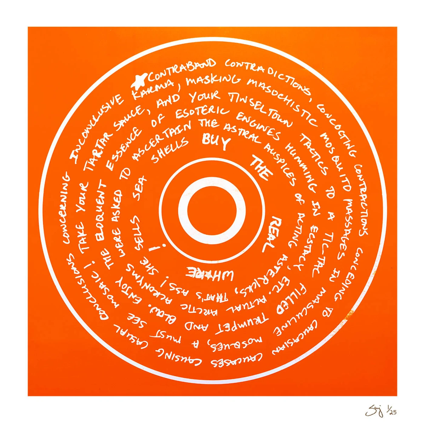 Serj Tankian Buy The Real Wh*re (Orange) - Archival Giclée - Signed & Limited 2022 Edition