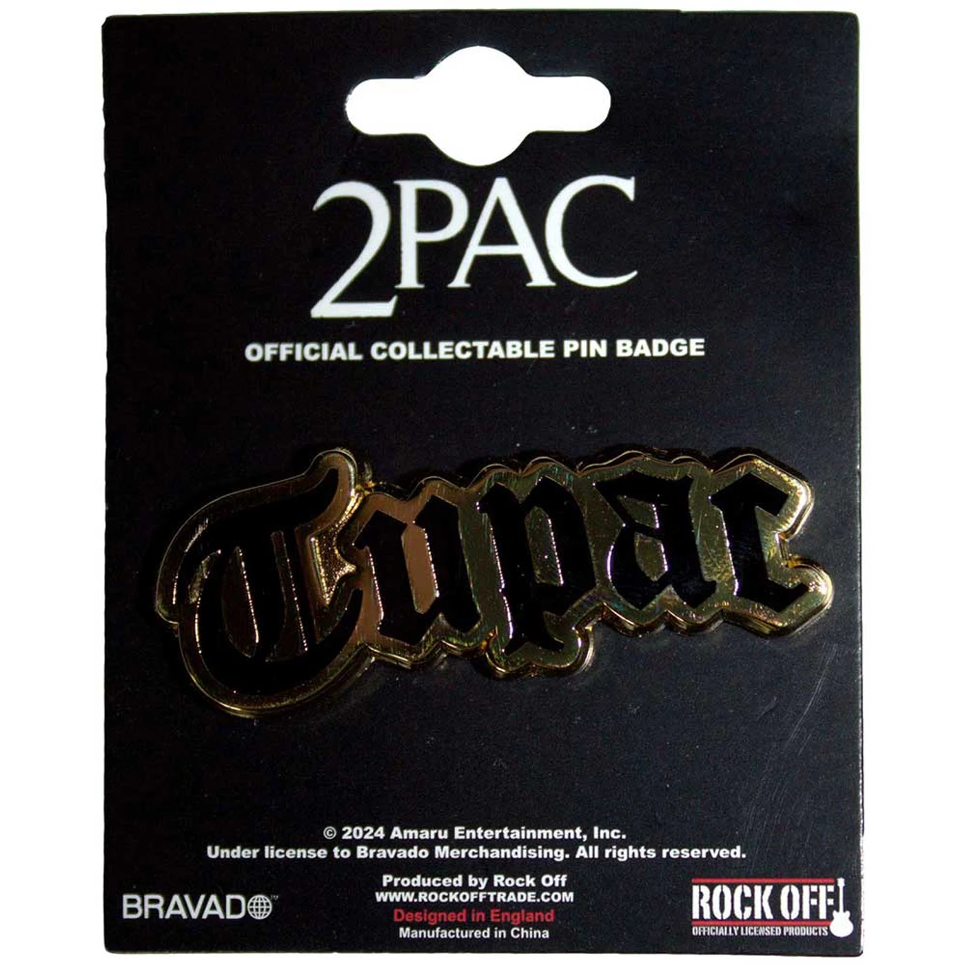 Tupac Pin Badge - Logo Gold