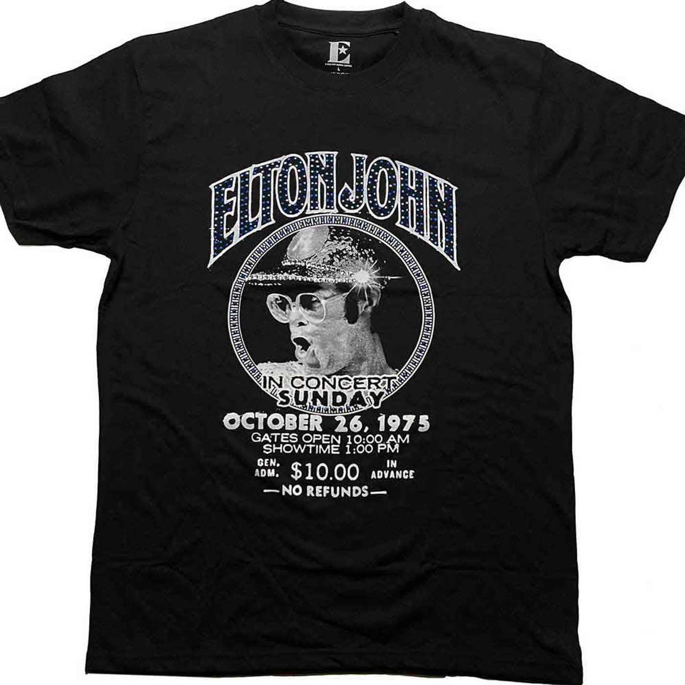 Elton John T Shirt - In Concert Diamante