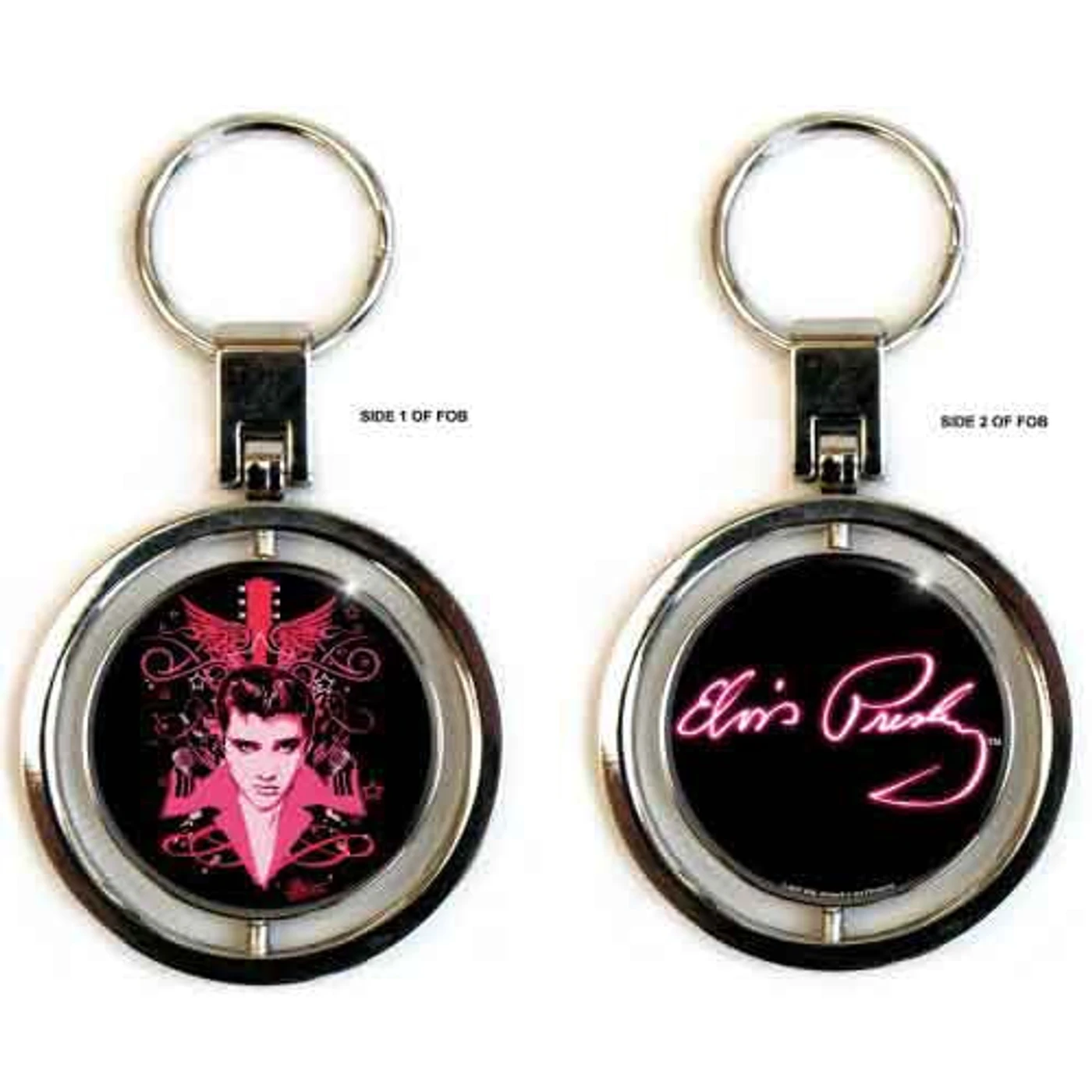 Elvis Presley Spinner Keychains - Let's Face It