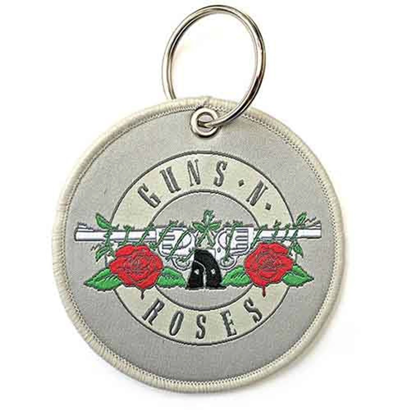 Guns N' Roses Patch Keychains - Silver Circle Logo