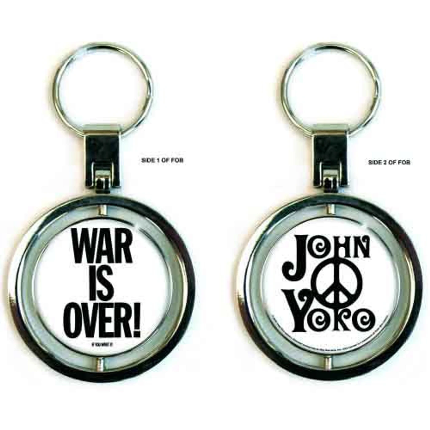 John Lennon Spinner Keychains - War Is Over