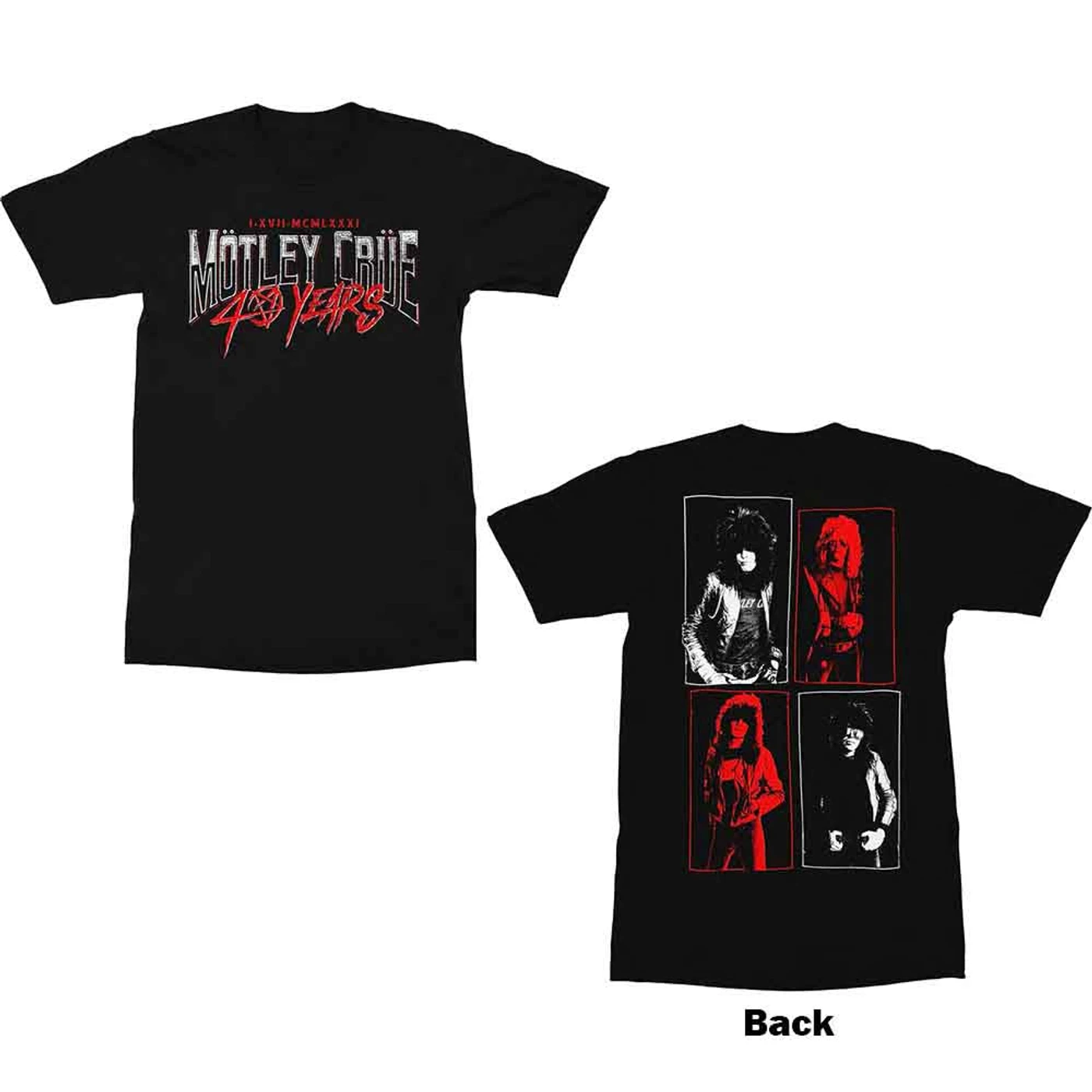 Mötley Crüe T Shirt - 40 Years F&B