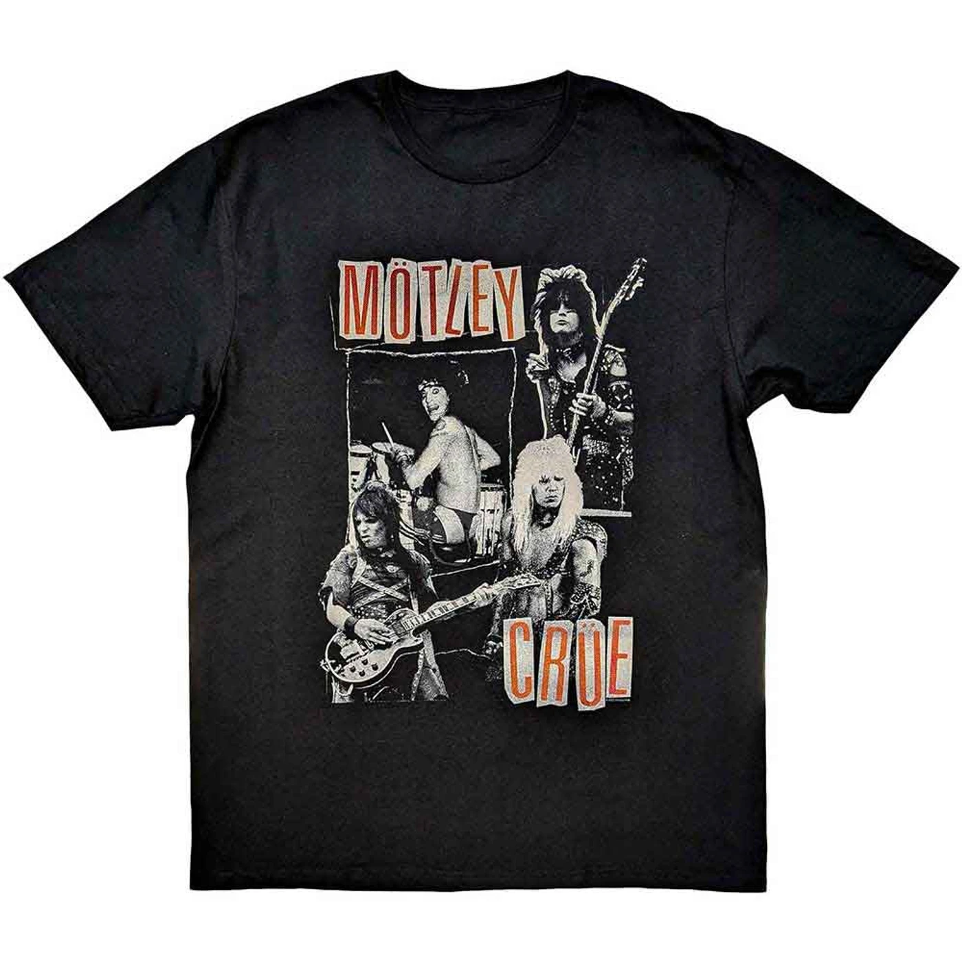 Mötley Crüe T Shirt - Vintage Pink Collage