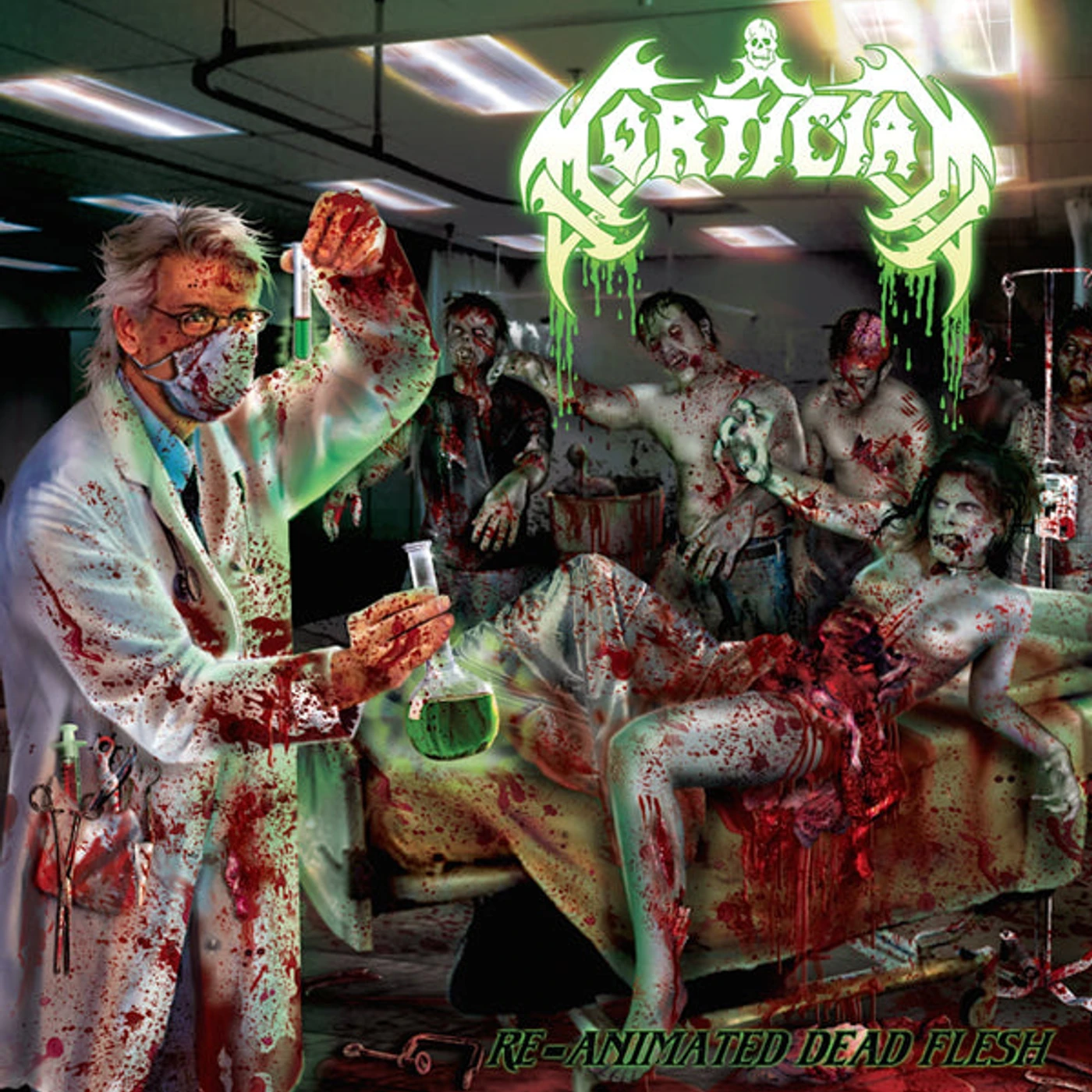 Mortician LP - Re-Animated Dead Flesh (Red & Green Vinyl)
