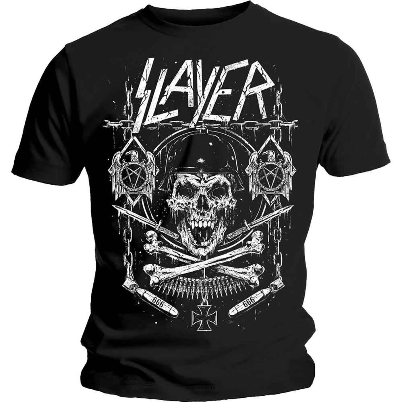 Slayer T Shirt - Skull & Bones Revised