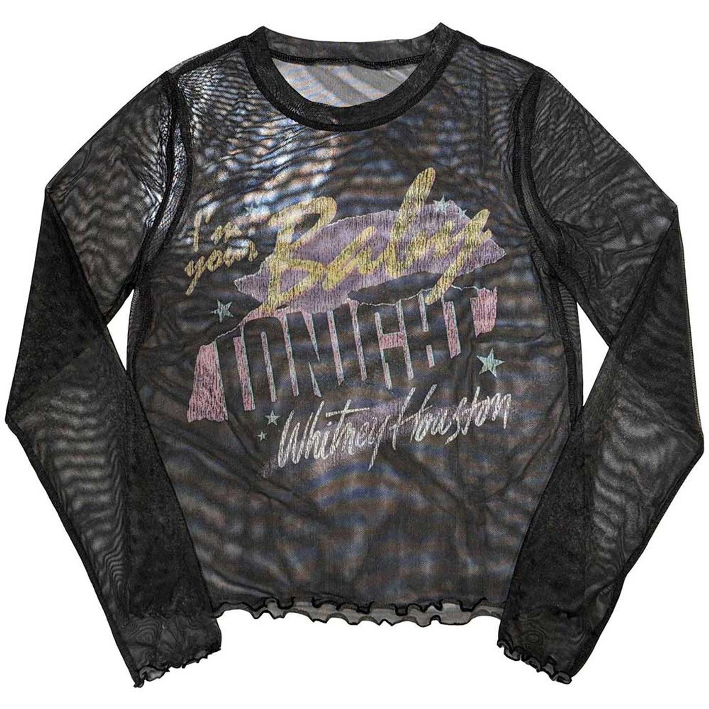 Whitney Houston Women's Long Sleeve Crop Top - I'M Your Baby