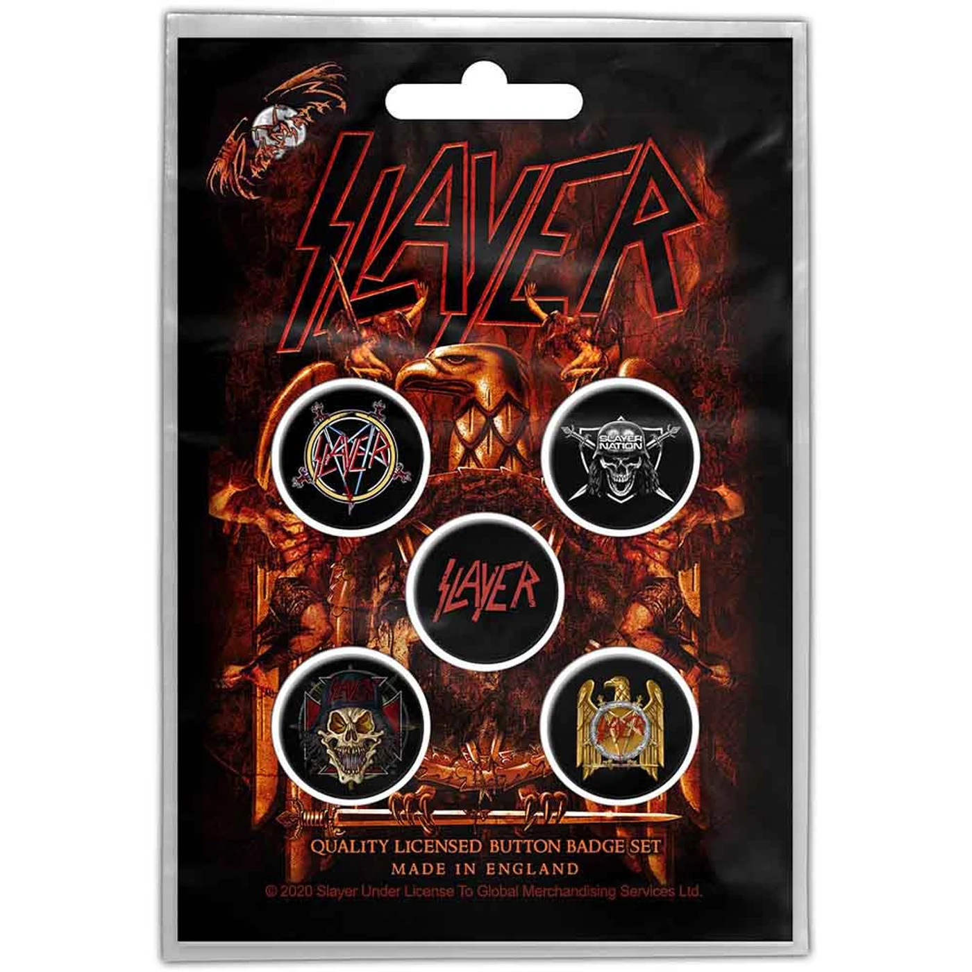 Slayer Plastic Pin Badge - Eagle