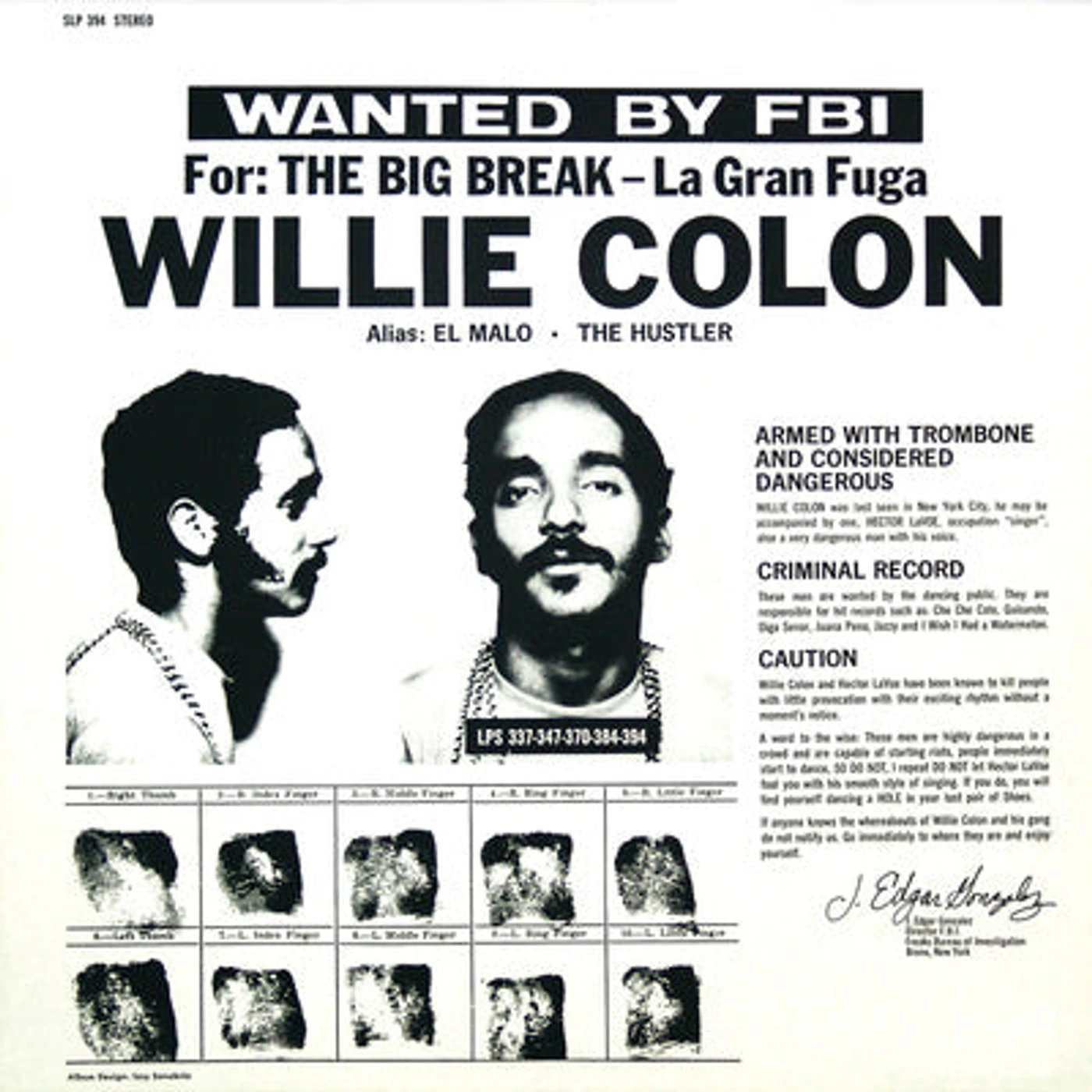 Willie Colón and Héctor Lavoe LP - La Gran Fuga (The Big Break) (Vinyl)