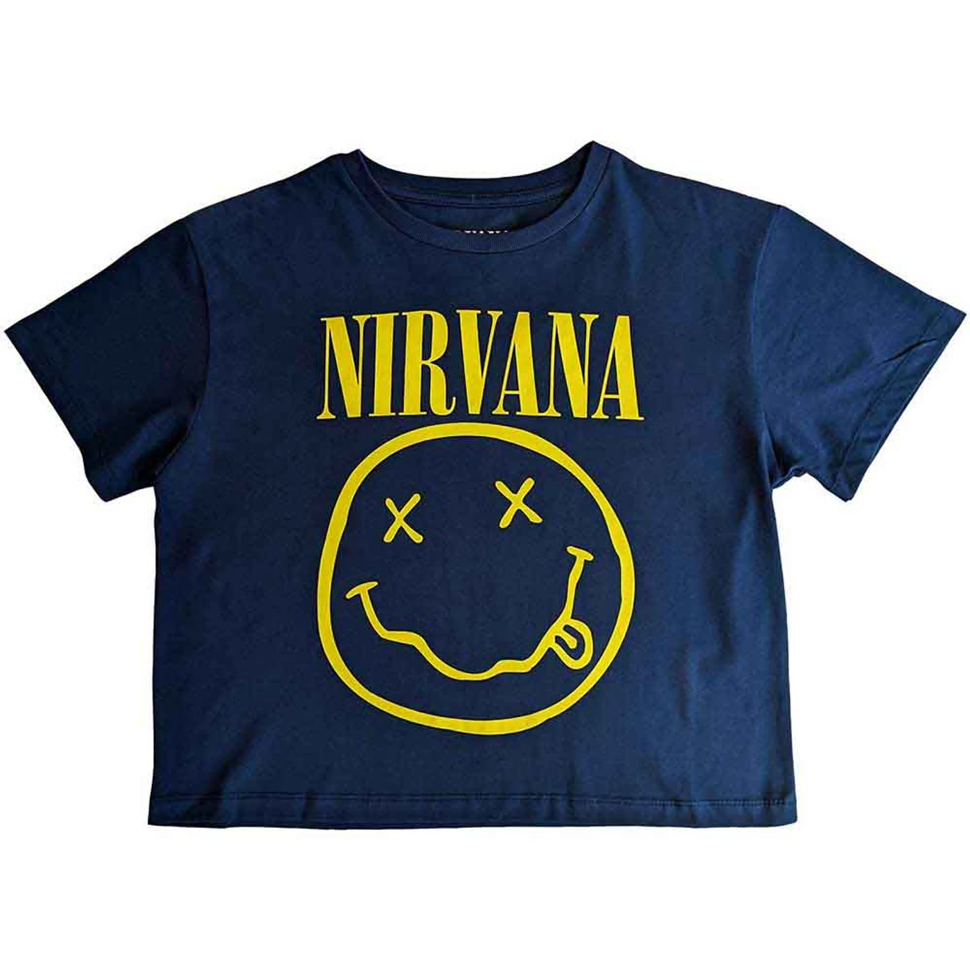 Nirvana Woman's T Shirt - Yellow Happy Face Flower Sniffin