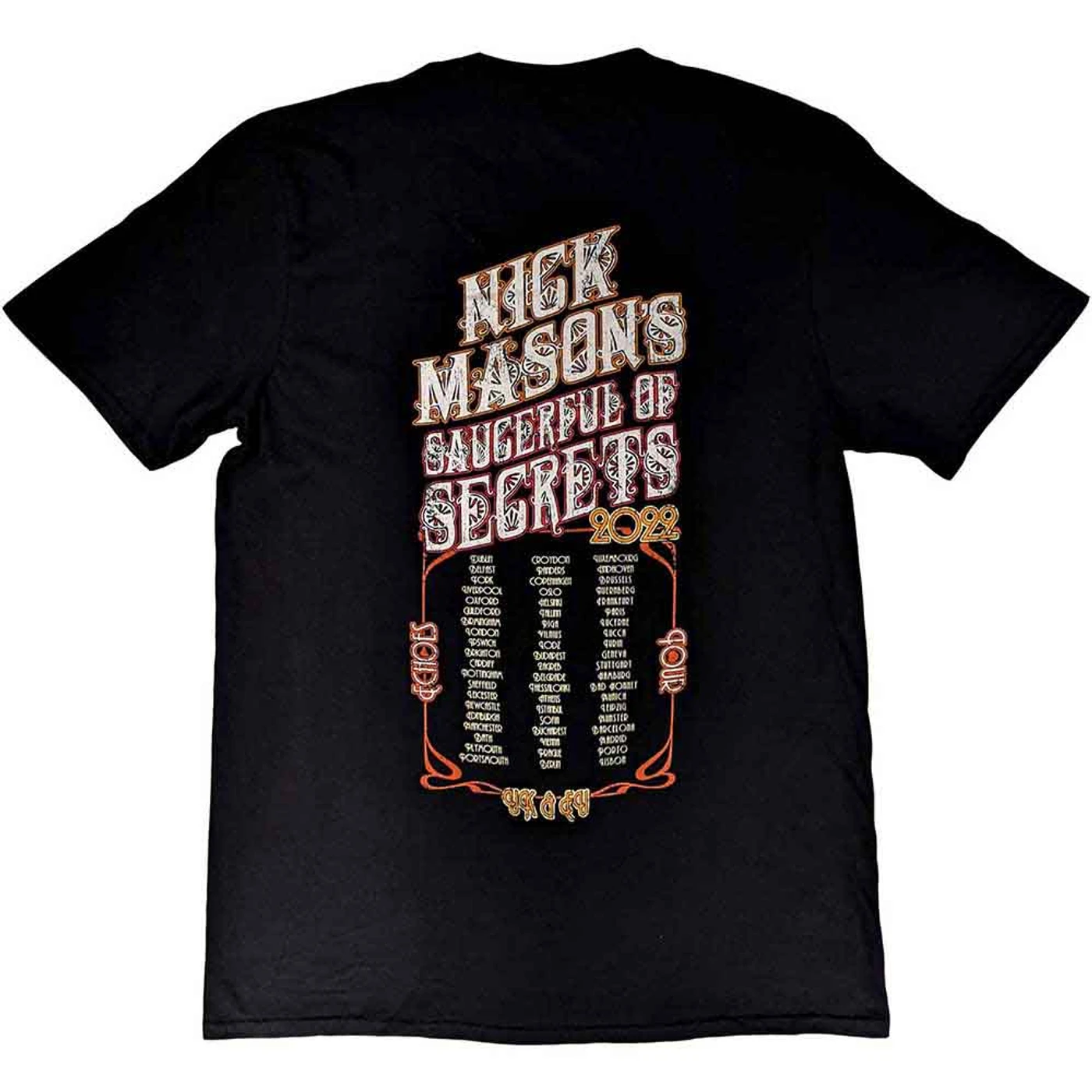 Nick Mason's Saucerful of Secrets T Shirt - Echoes European Tour 2022