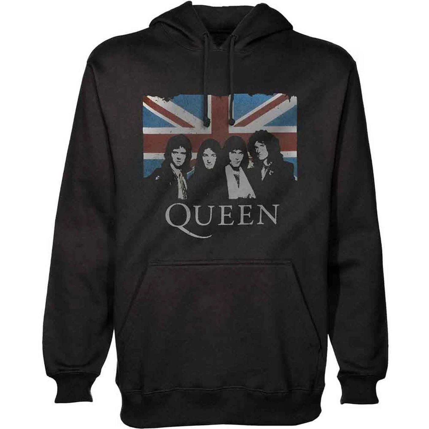 Queen Pullover Hoodie - Vtge Union Jack