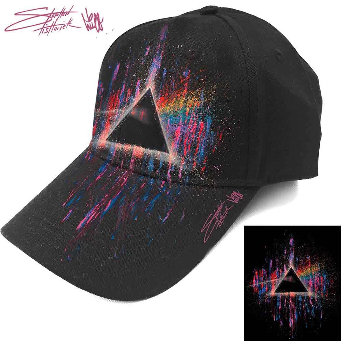 Pink Floyd Baseball Cap - DSOTM Pink Splatter
