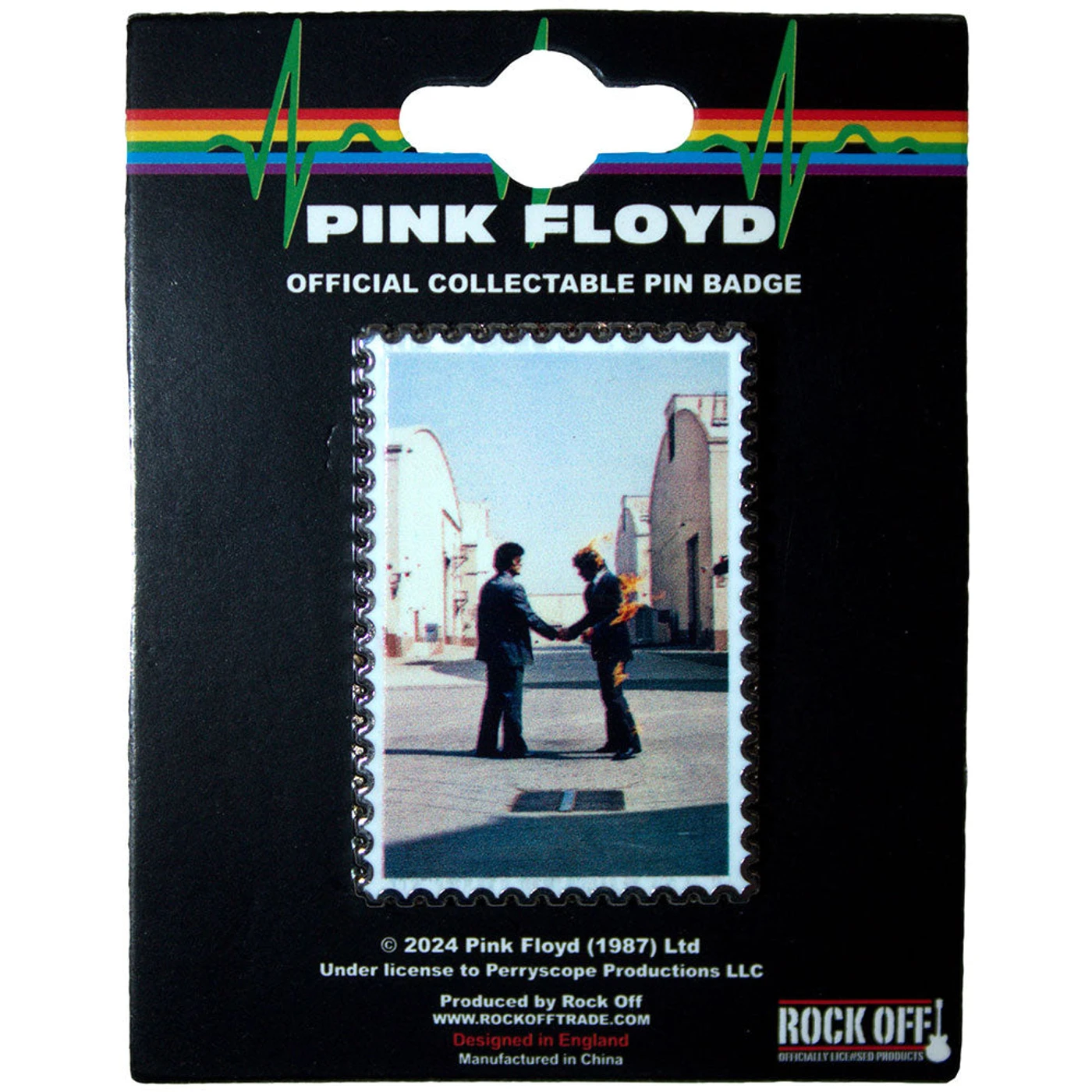 Pink Floyd Pin Badge - Wish You Were Here Stamp