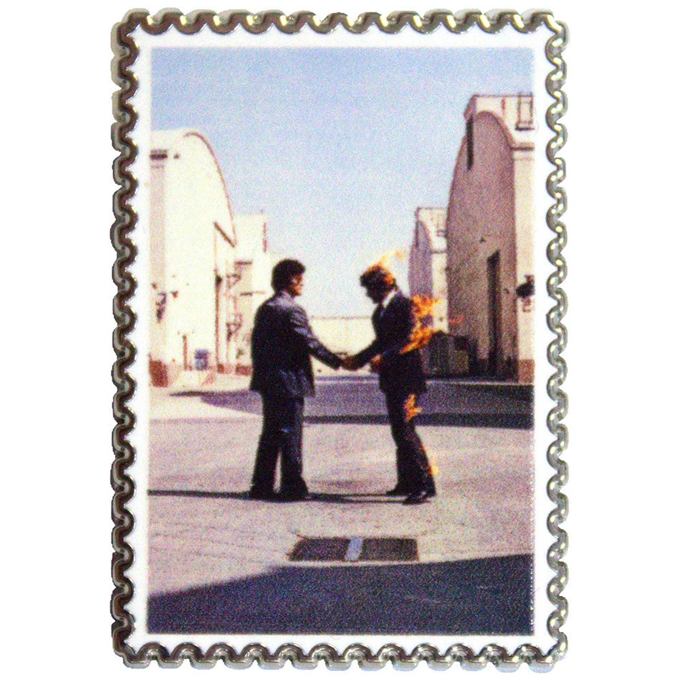 Pink Floyd Pin Badge - Wish You Were Here Stamp
