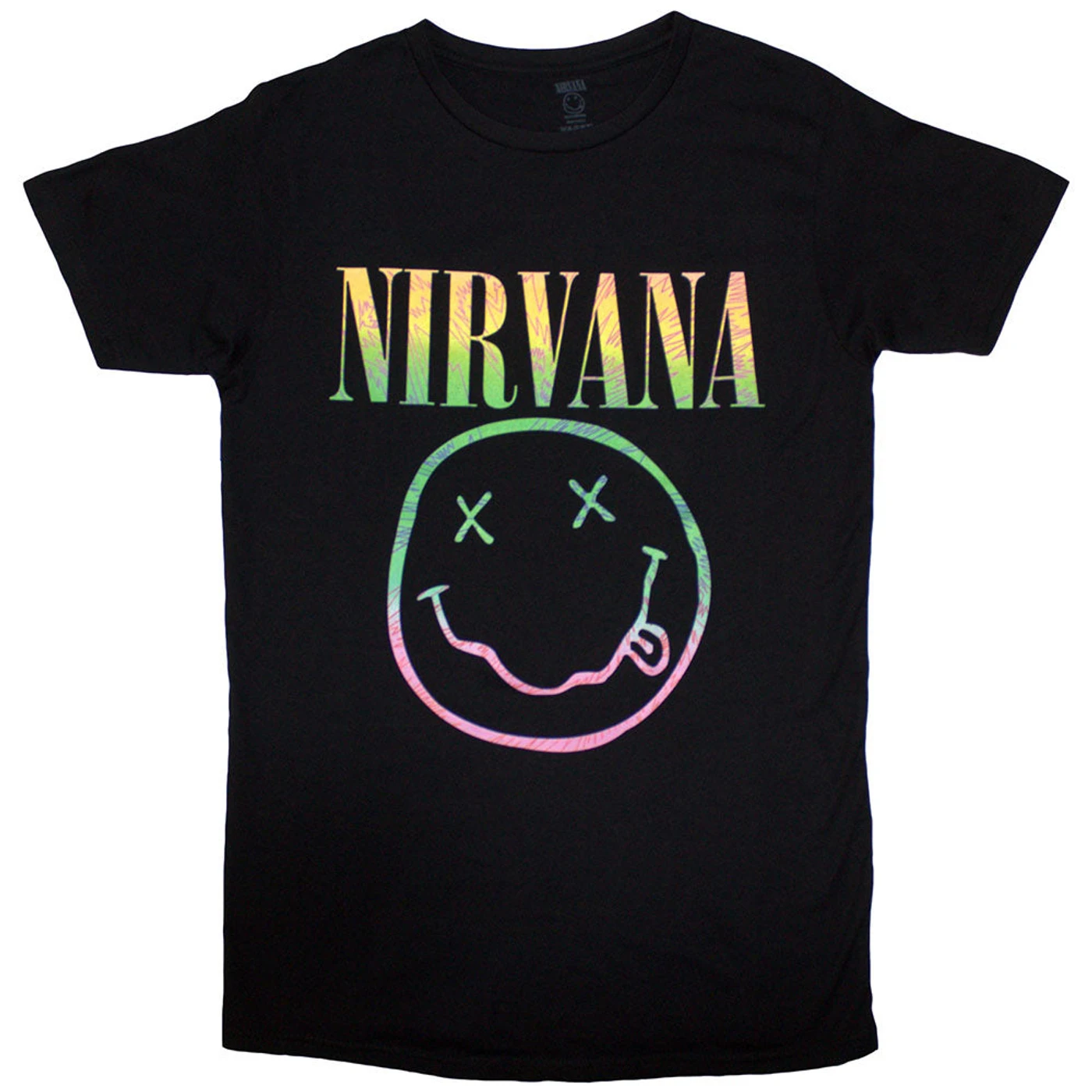 Nirvana Woman's T Shirt - Sorbet Ray Happy Face