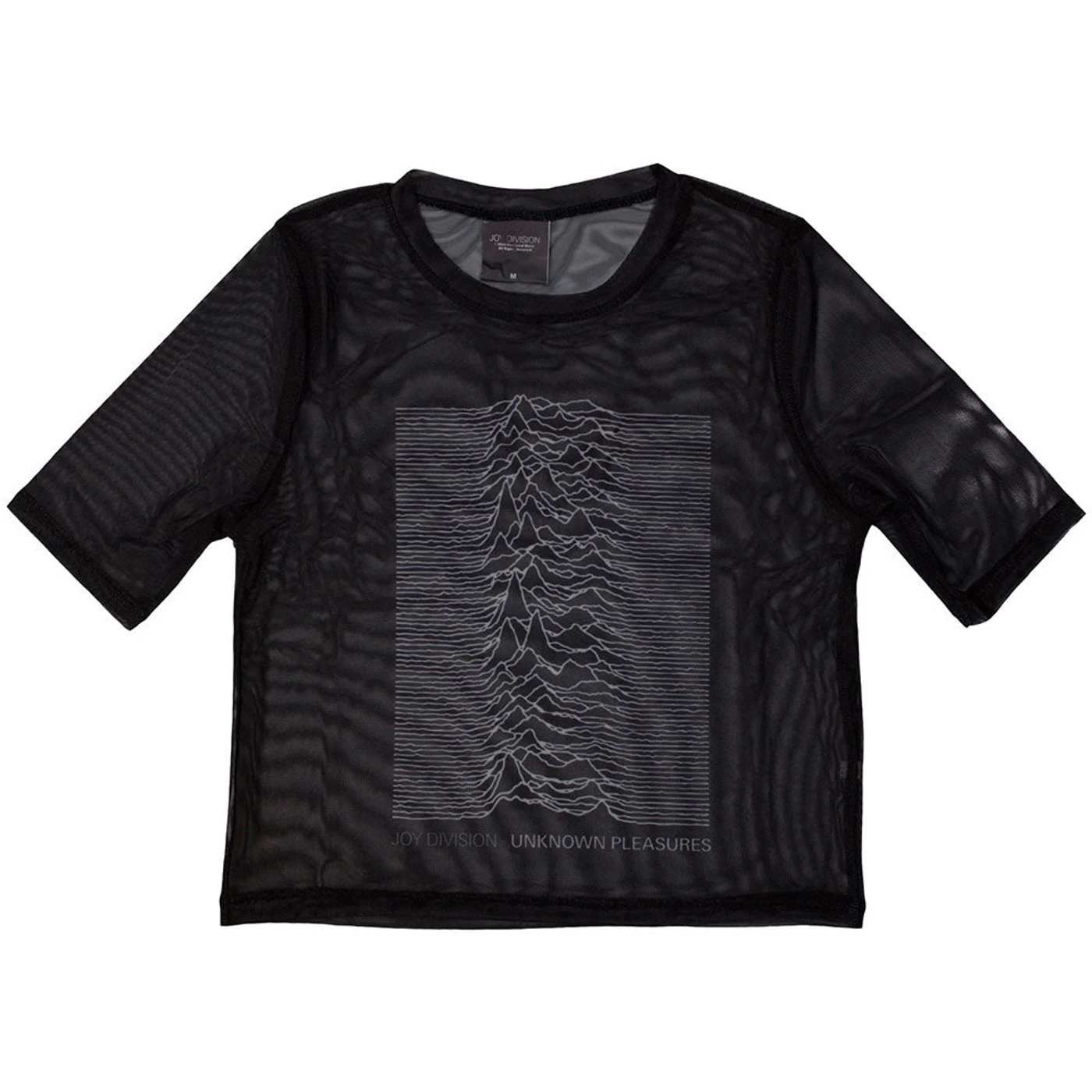Joy Division Women's Mesh Long Sleeve Crop Top - Unknown Pleasures