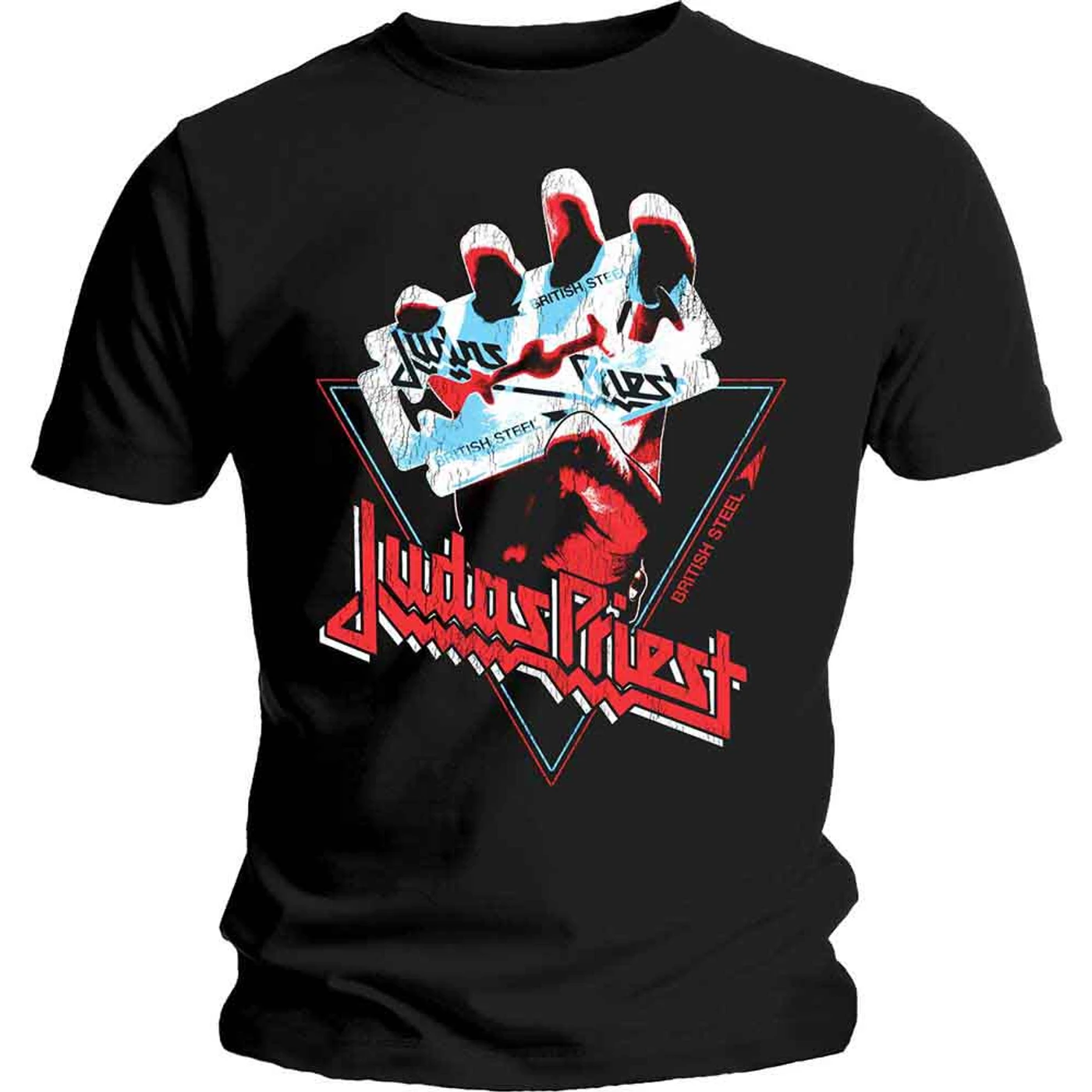 Judas Priest T Shirt - British Steel Hand Triangle