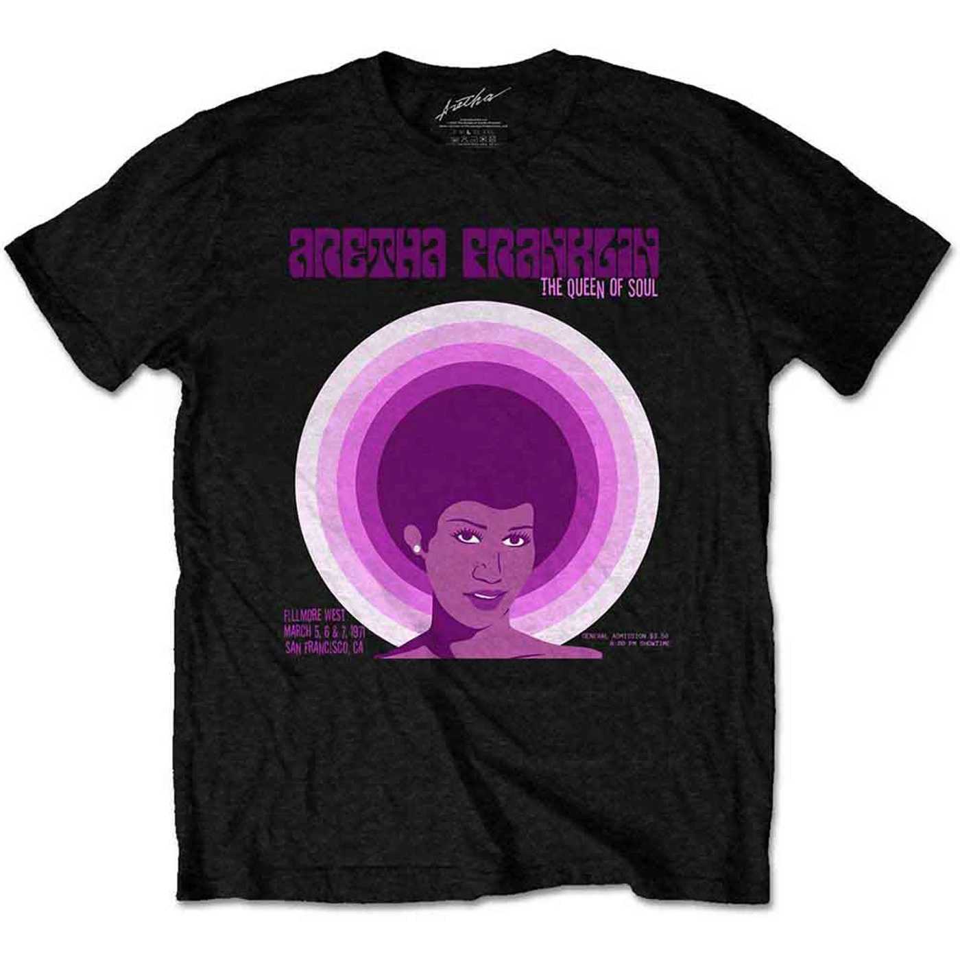 Aretha Franklin T Shirt - Fillmore West '71