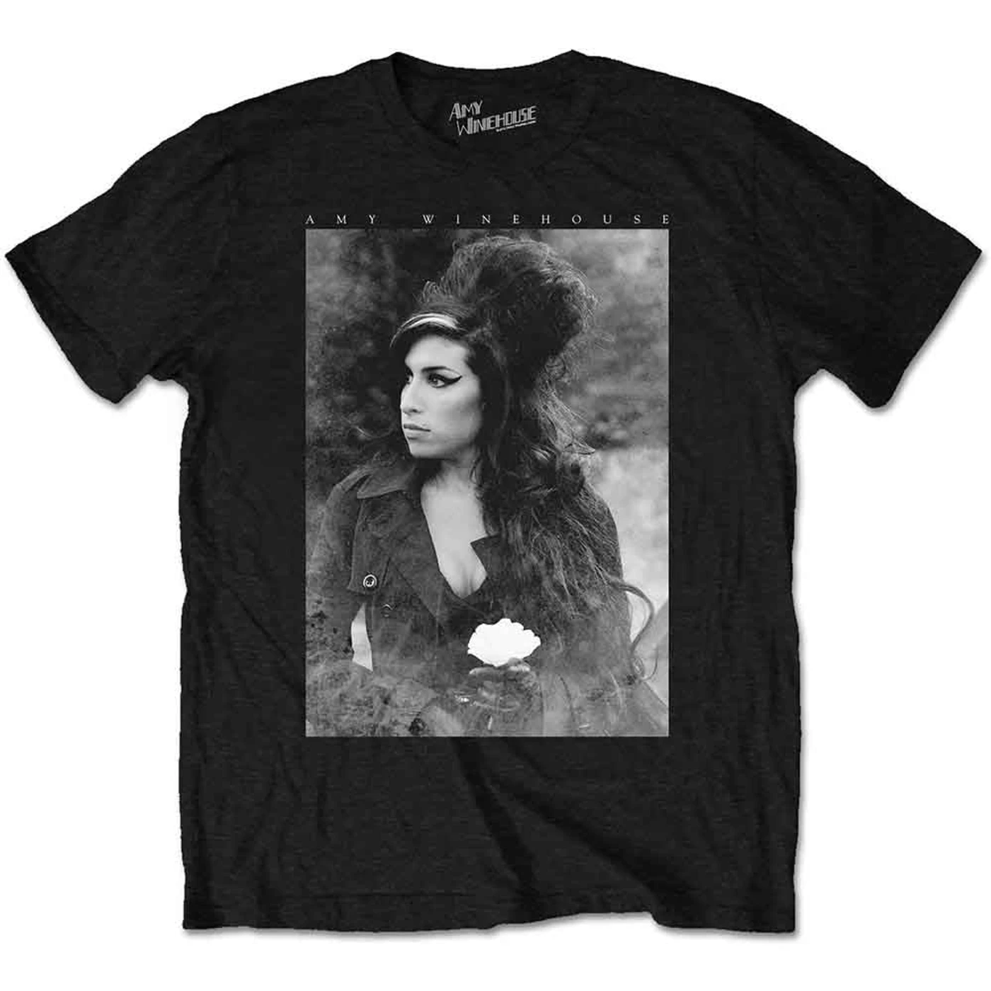 Amy Winehouse T Shirt - Flower Portrait
