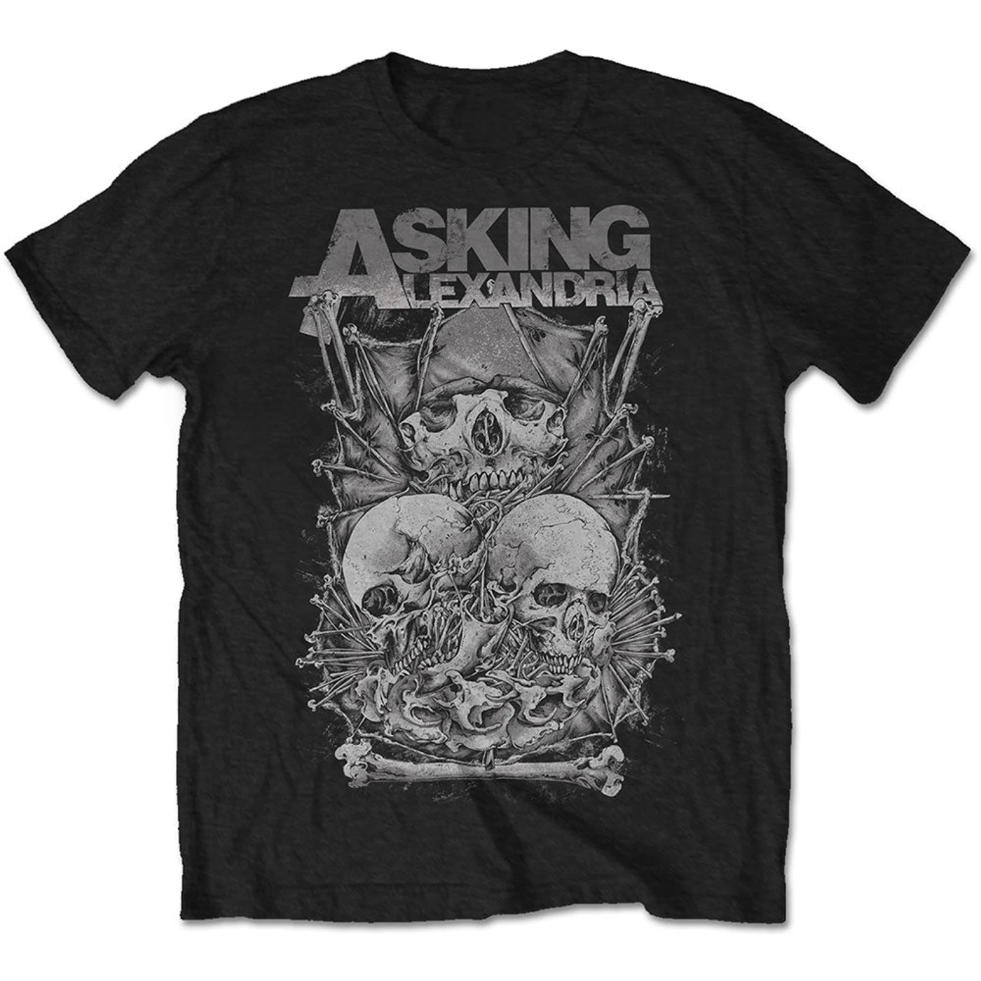 Asking Alexandria T Shirt - Skull Stack