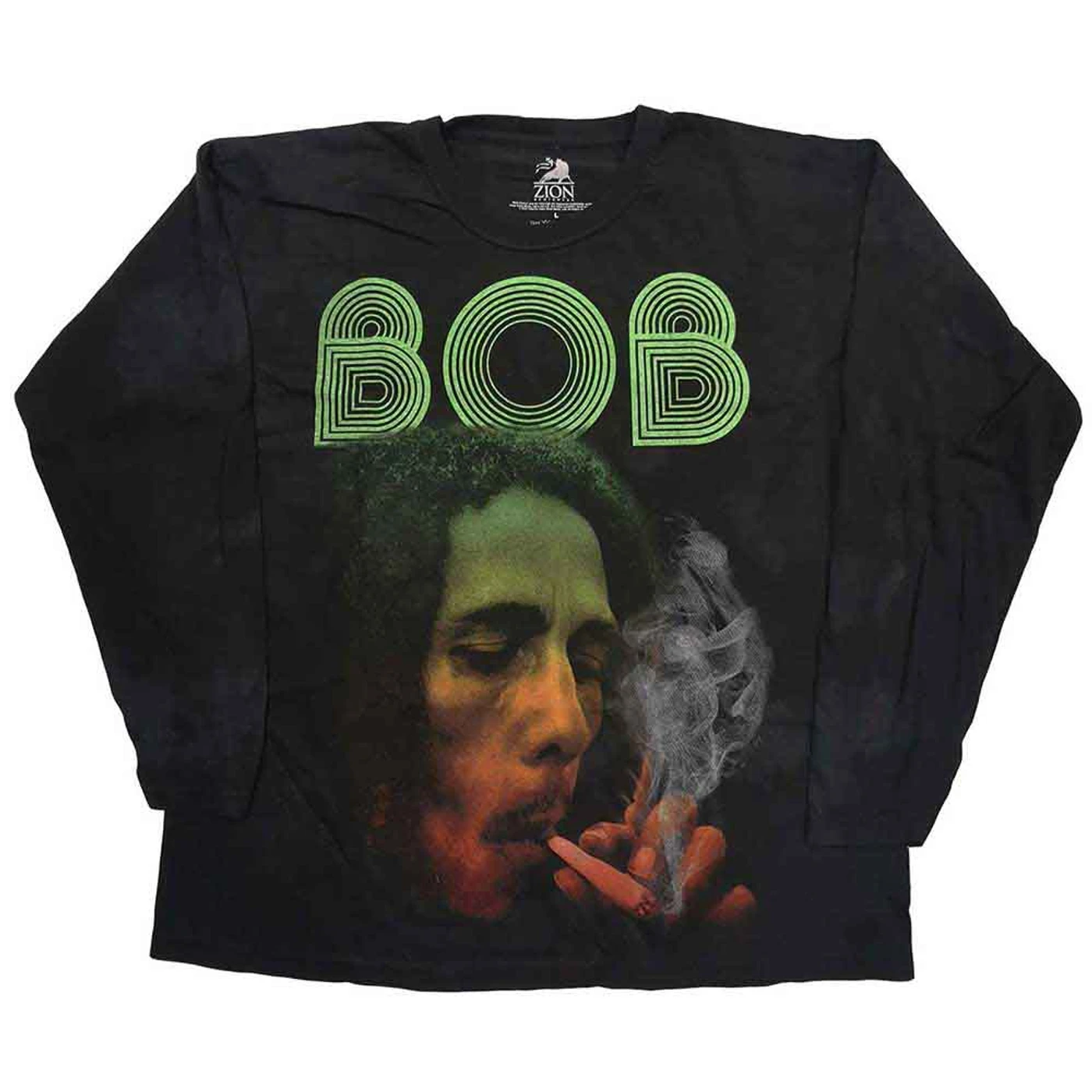 Bob Marley Long Sleeve T Shirt - Smoke Gradient