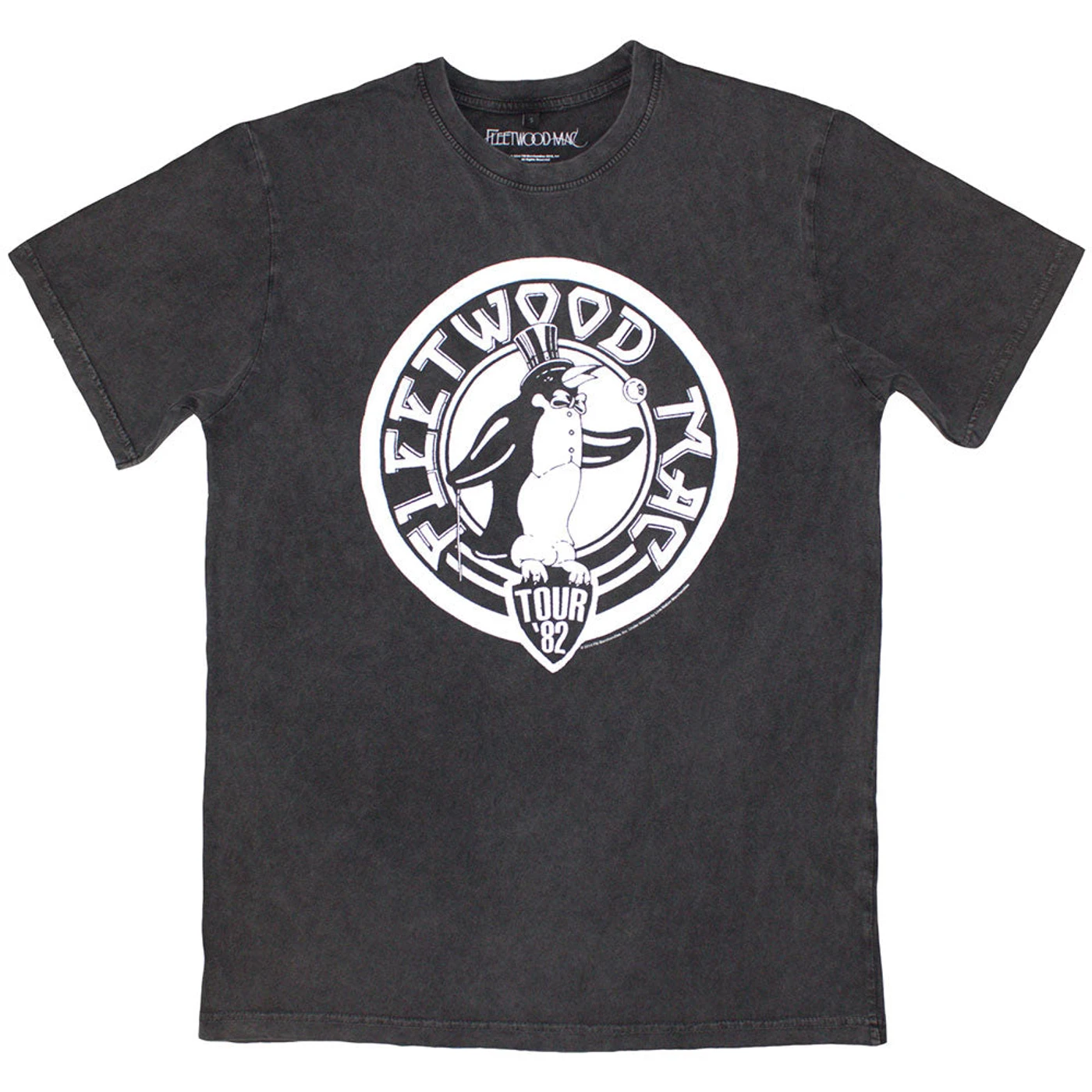Fleetwood Mac T Shirt - Tour '82 Penguin Stone Wash