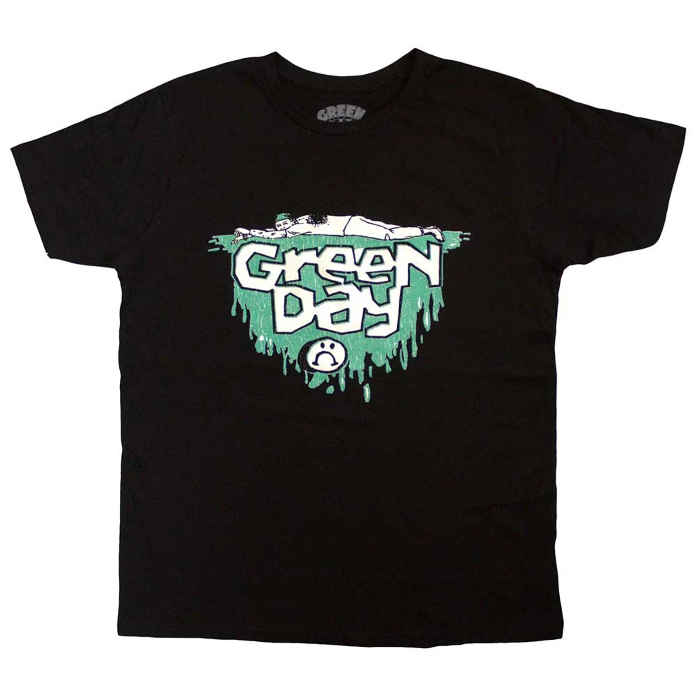 Green Day T Shirt - Kerplunk Logo Sad Face