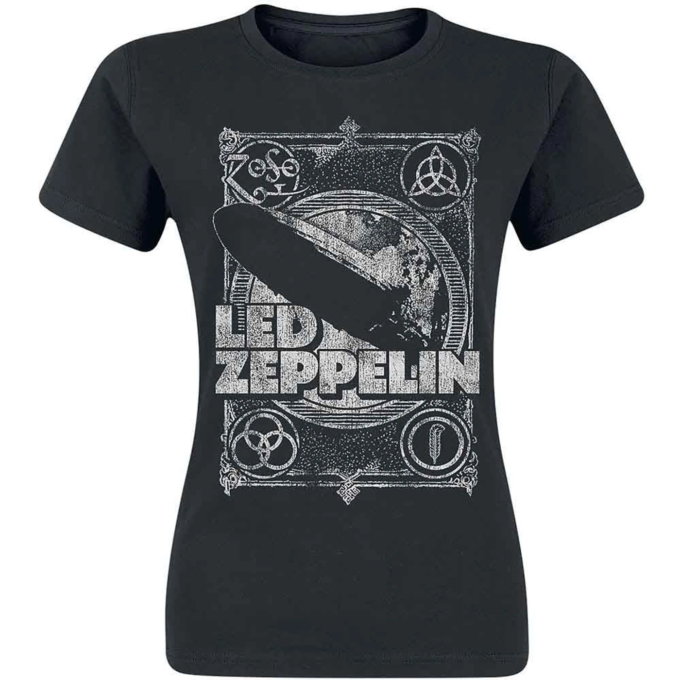Led Zeppelin Woman's T Shirt - Vintage Print LZ1