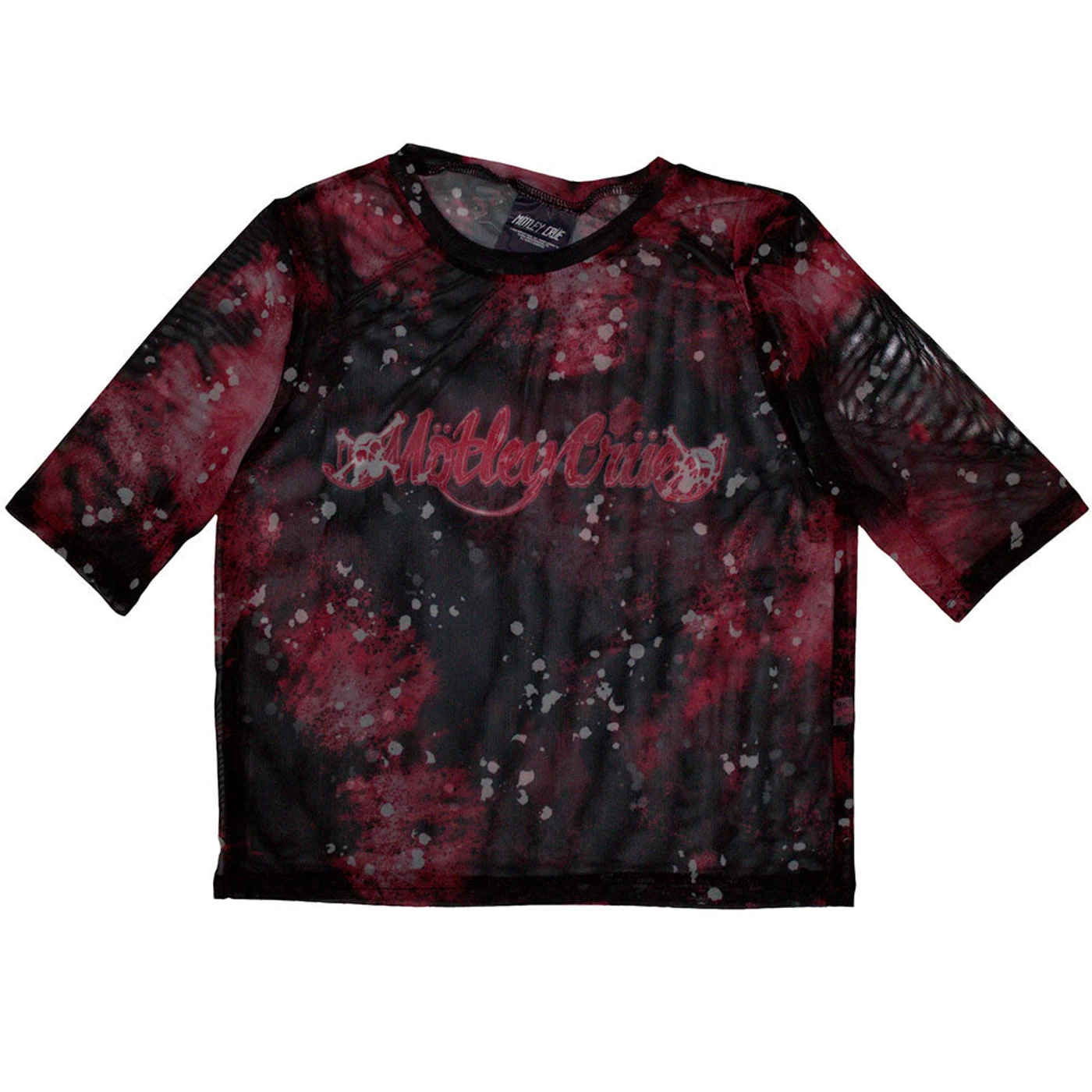 Mötley Crüe Women's Mesh Short Sleeve Crop Top - Feelgood Logo
