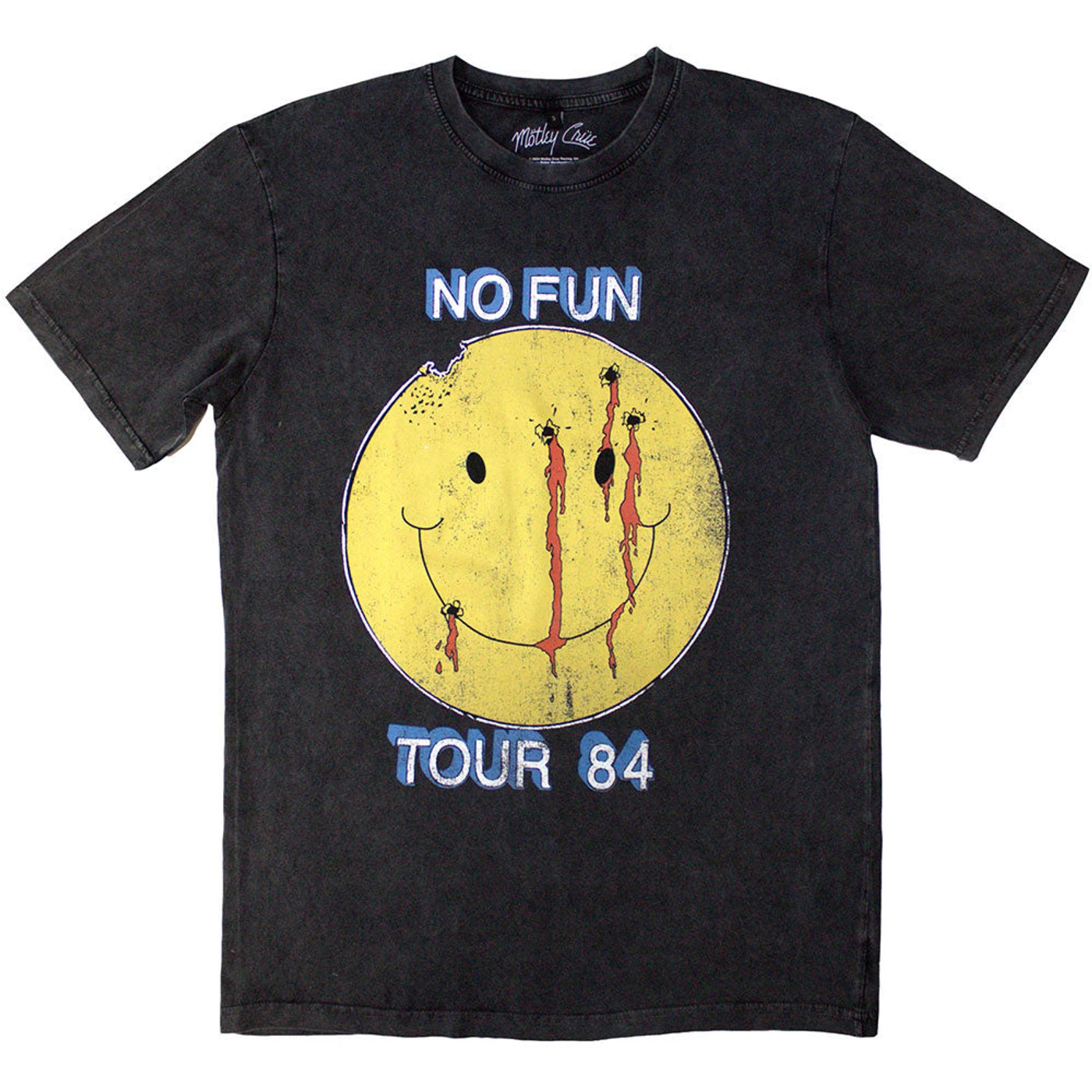 Mötley Crüe T Shirt - No Fun Tour '84 Stone Wash