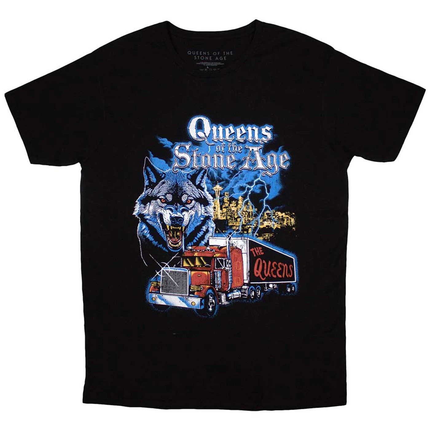 Queens Of The Stone Age T Shirt - Wolf Skyline