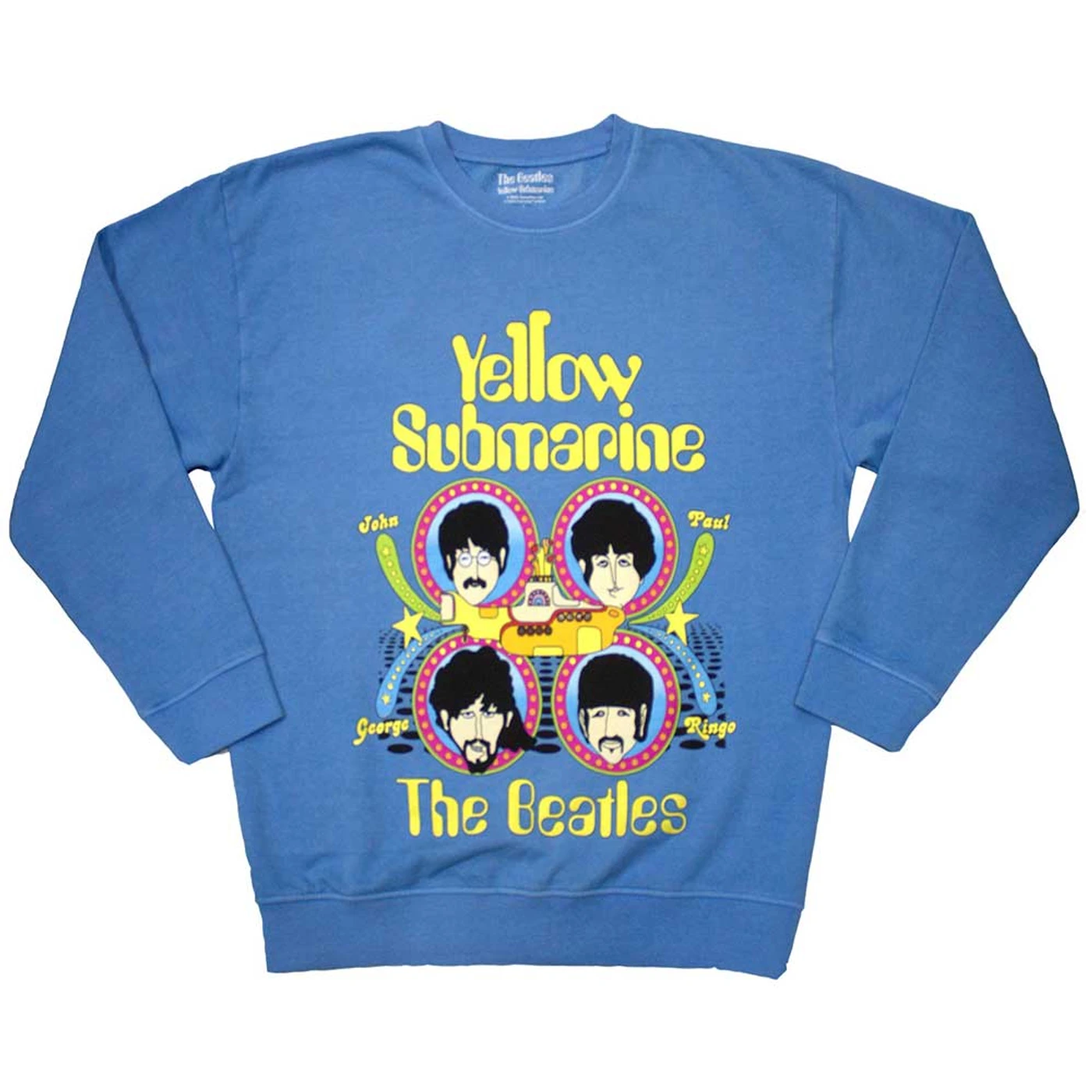 The Beatles Sweatshirt - Yellow Submarine Heads In Circles