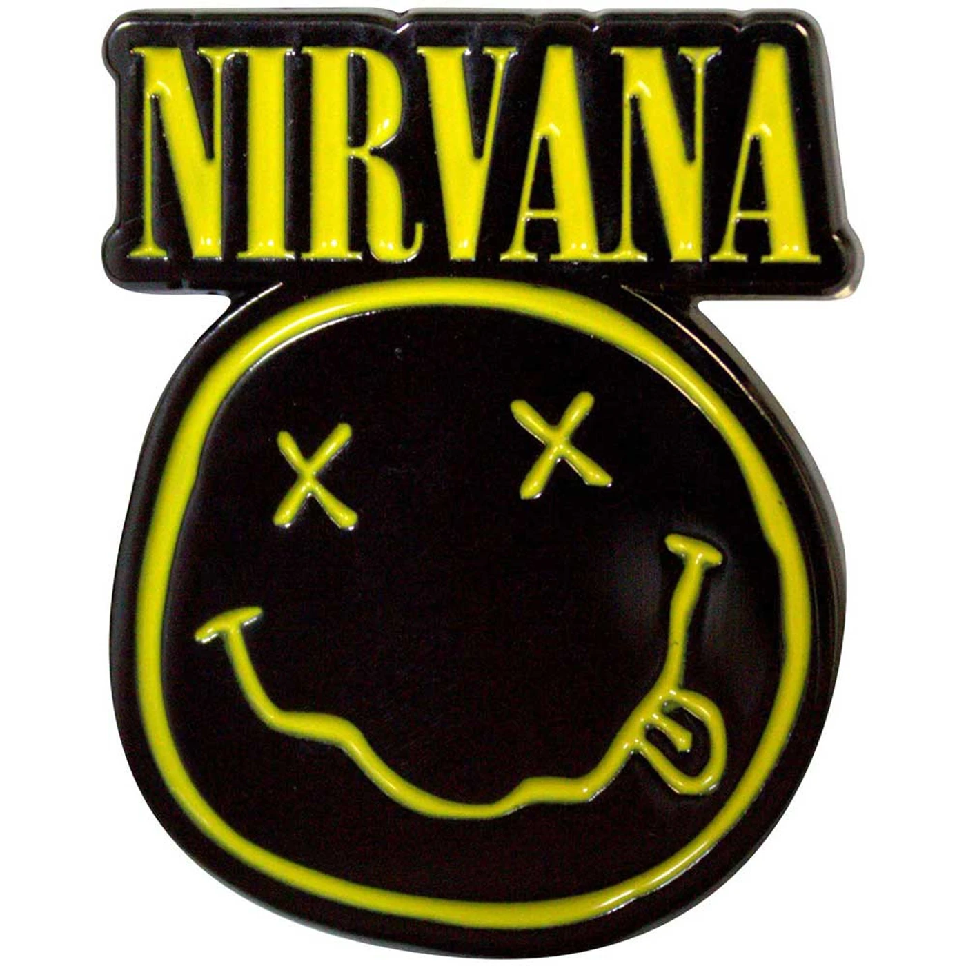 Nirvana Pin - Badge - Logo & Happy Face Cut-Out