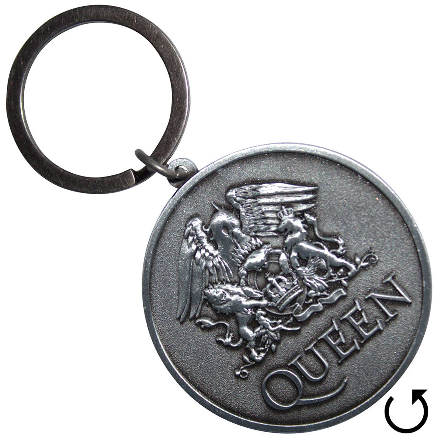 Queen Standard Keychains - Silver Crest Double-Sided
