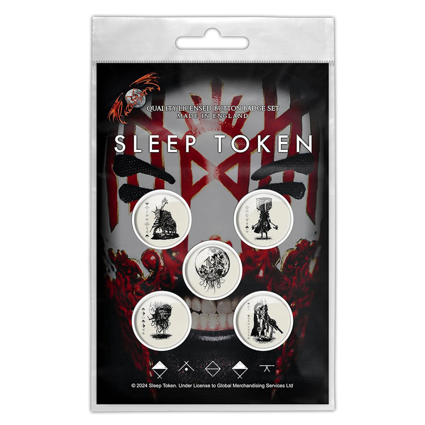 Sleep Token Plastic - Pin Badge - Vessel Mask