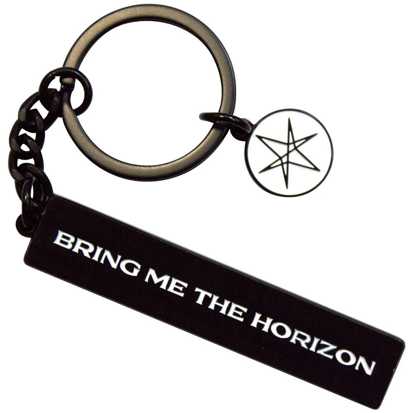 Bring Me The Horizon Standard Keychains - Text Logo 6-Point Star Charm
