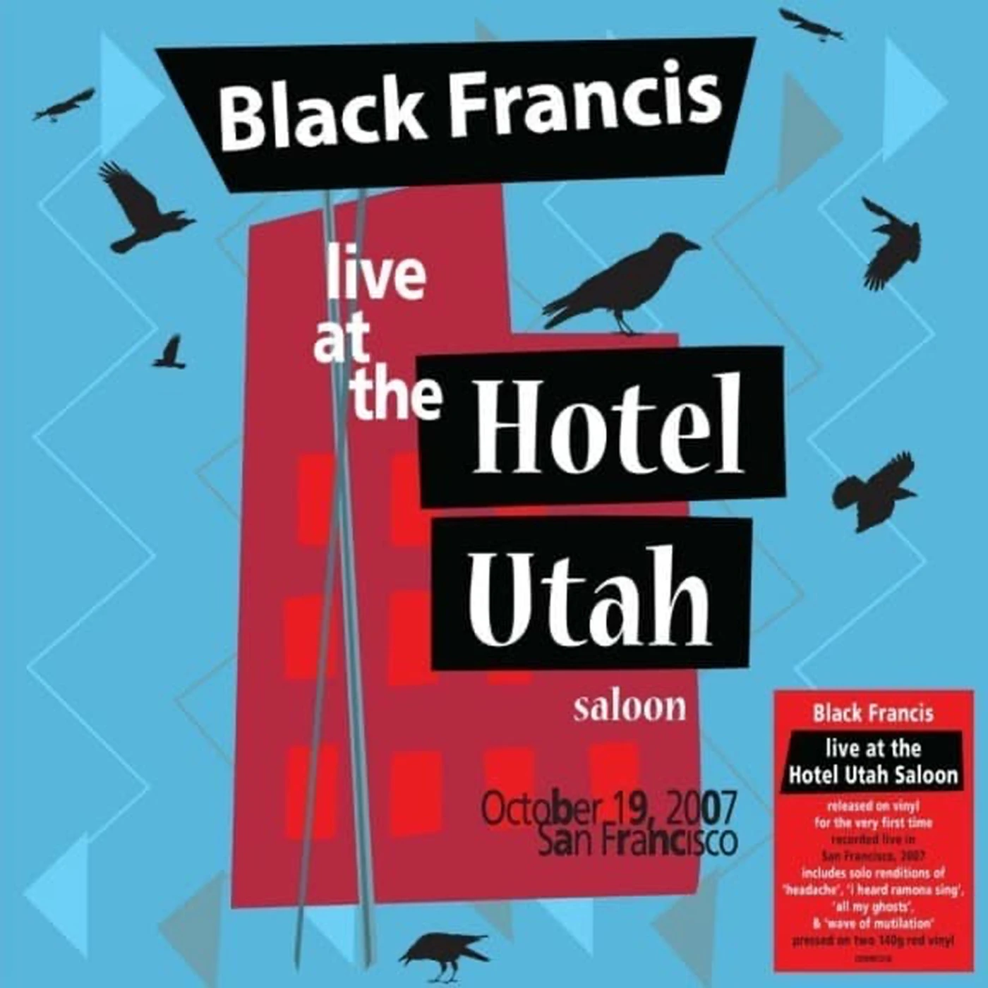 Black Francis LP Vinyl Record - Live At The Hotel Utah Saloon (Red Vinyl)