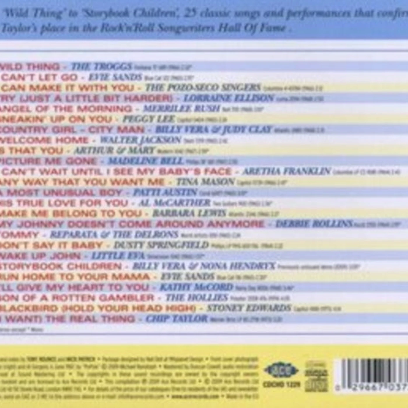 Various Artists CD - Wild Thing - Songs Of Chip Taylor