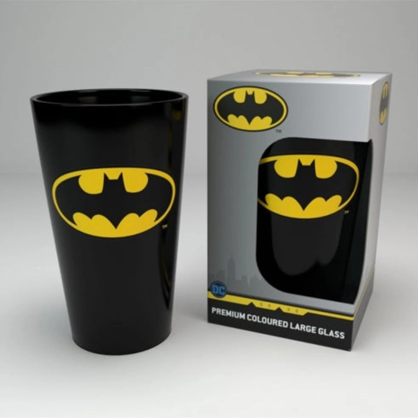 Batman Large Coloured Glass - Batman Symbol Large Coloured Glass