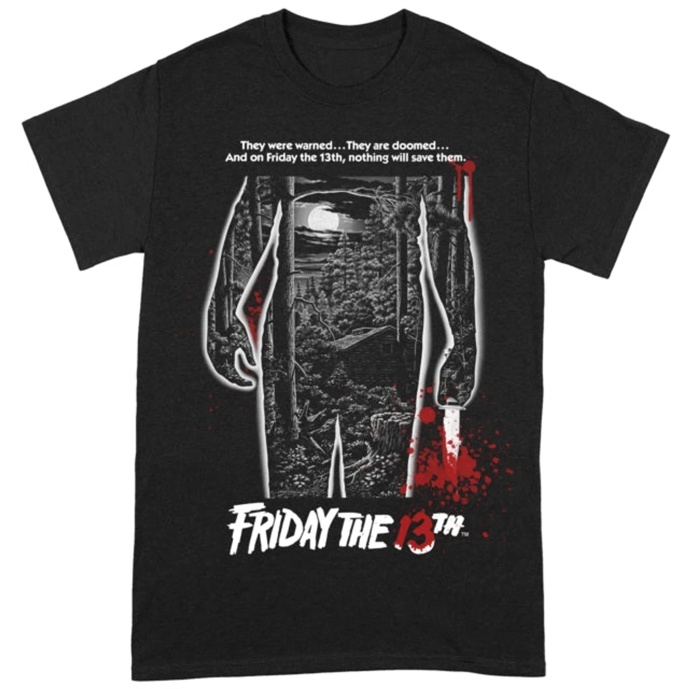Friday The 13Th T Shirt - Bloody Poster Medium Black T-Shirt