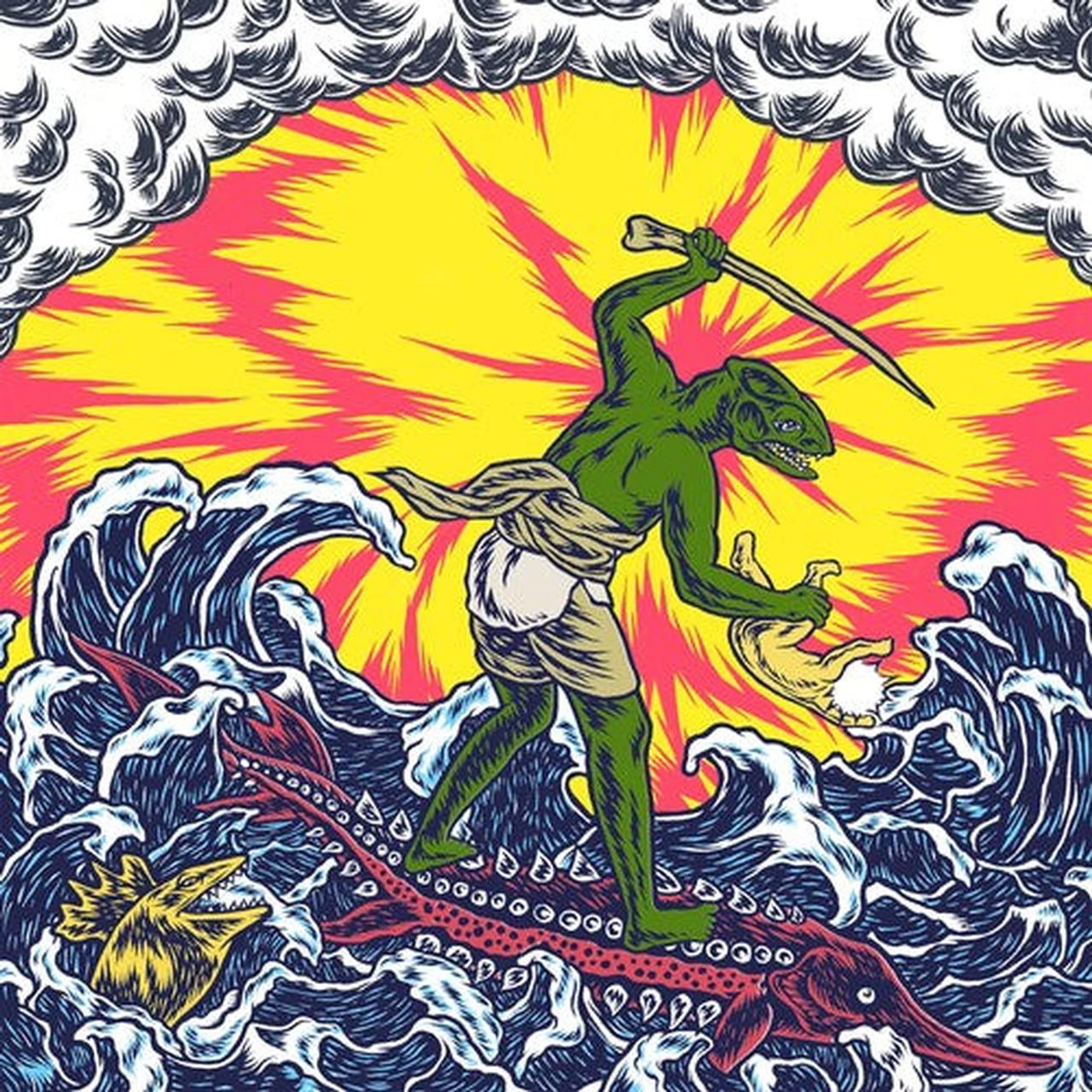 King Gizzard & The Lizard Wizard LP Vinyl - Teenage Gizzard - Blue Eco Mix (Blue) (Colv)